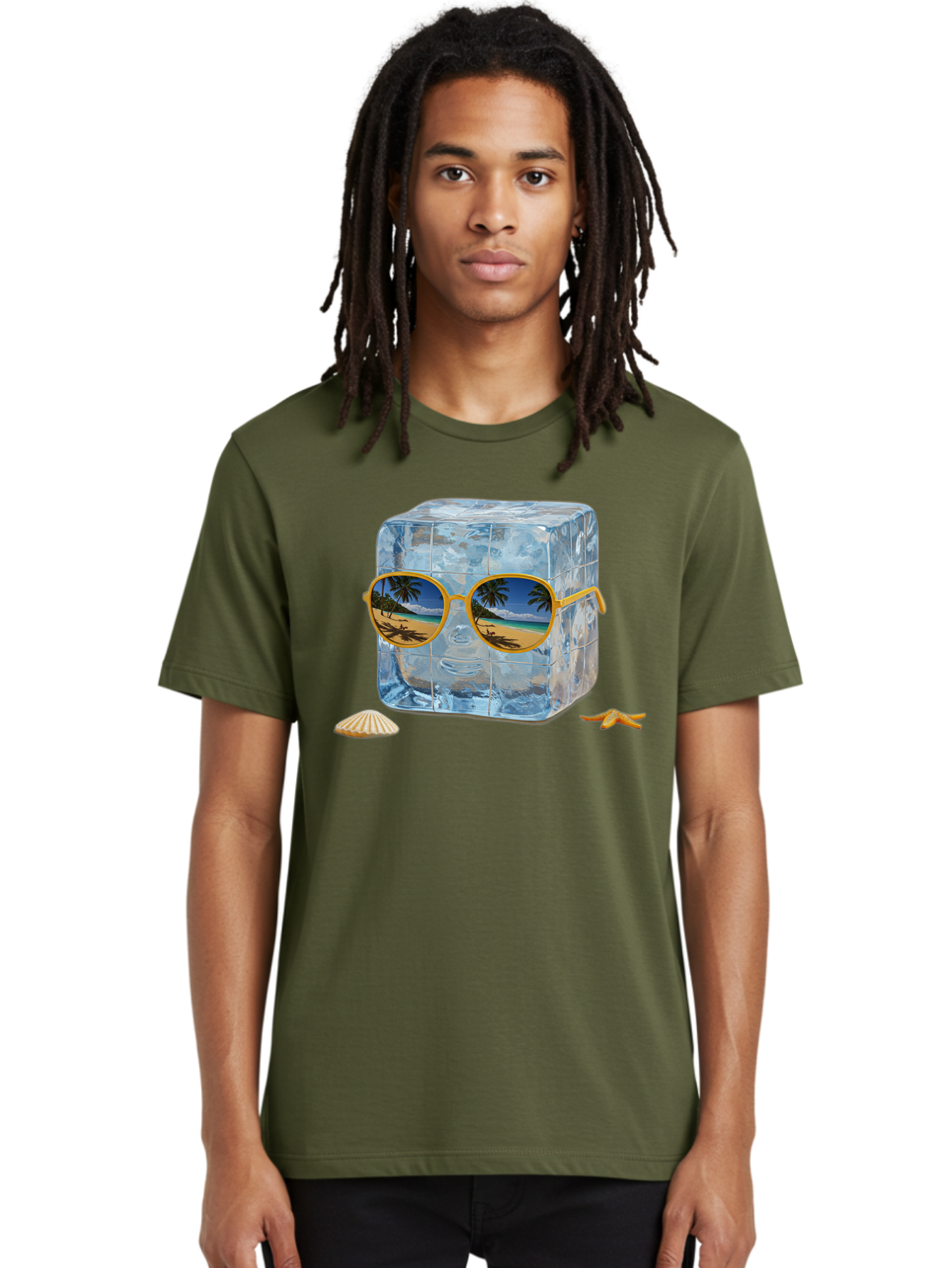 Ice-Cube-With-Sunglasses-3 Men'S Graphic Tee, 100% Cotton, Comfortable Casual Summer Wear, Machine Washable, Vintage Camera, Old Camera, Antique Camera, Black Camera, Classic Photography, Photography Equipment, Nostalgic Device, Film Camera, Bak764