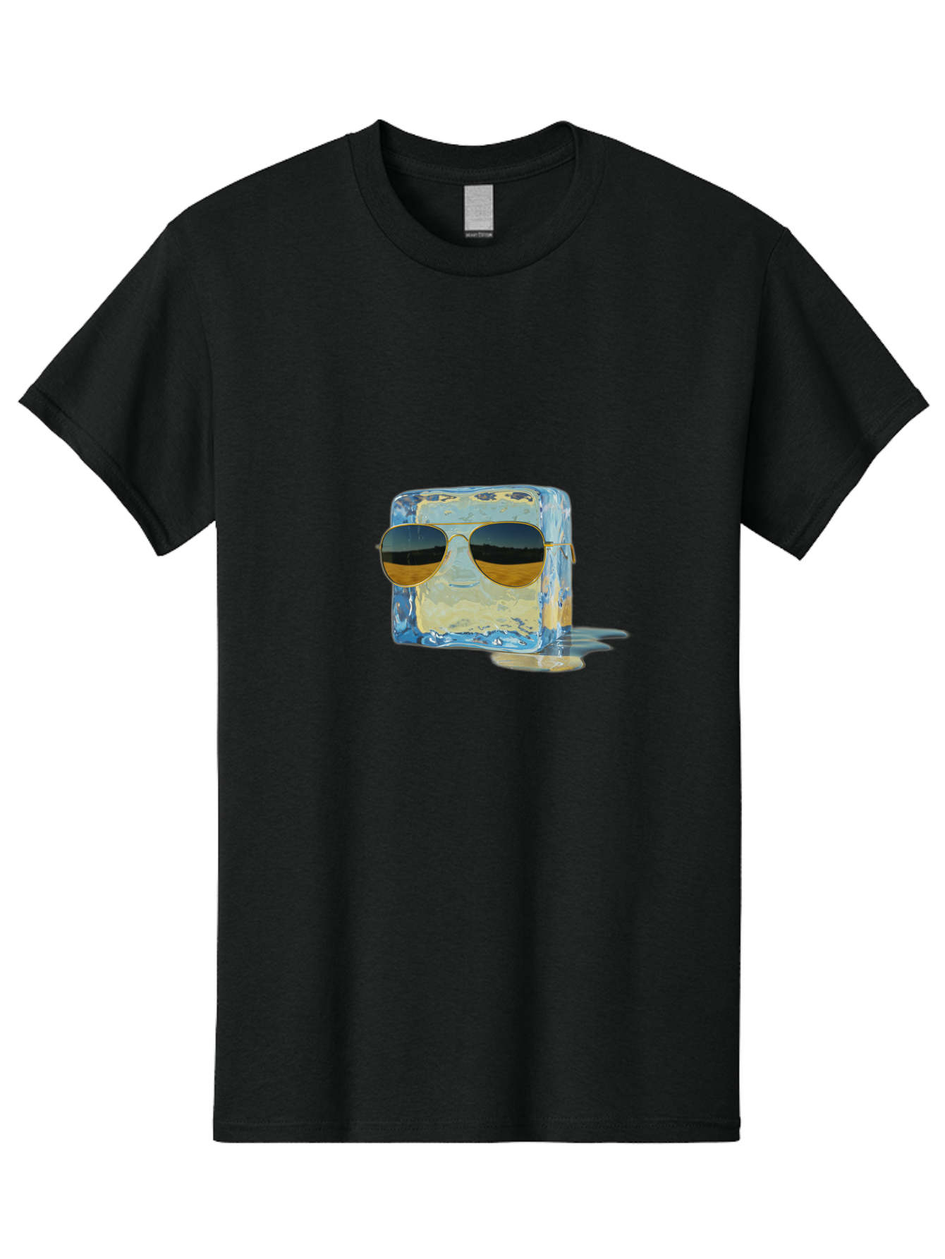 Ice-Cube-With-Sunglasses Men'S Graphic Tee, 100% Cotton, Comfortable Casual Summer Wear, Machine Washable, Vintage Camera, Old Camera, Antique Camera, Black Camera, Classic Photography, Photography Equipment, Nostalgic Device, Film Camera, Bak765