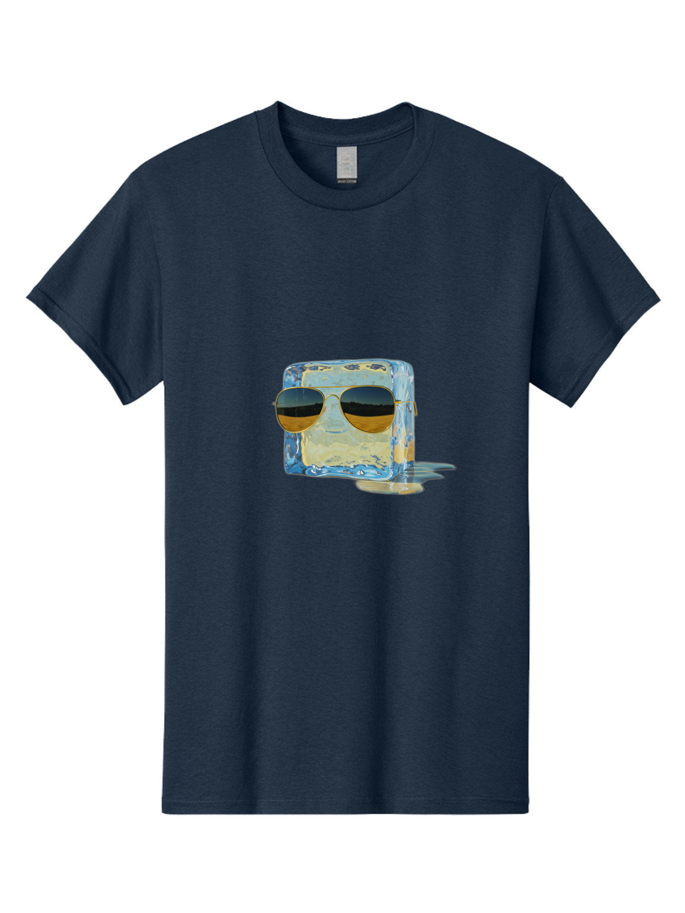 Ice-Cube-With-Sunglasses Men'S Graphic Tee, 100% Cotton, Comfortable Casual Summer Wear, Machine Washable, Vintage Camera, Old Camera, Antique Camera, Black Camera, Classic Photography, Photography Equipment, Nostalgic Device, Film Camera, Bak765