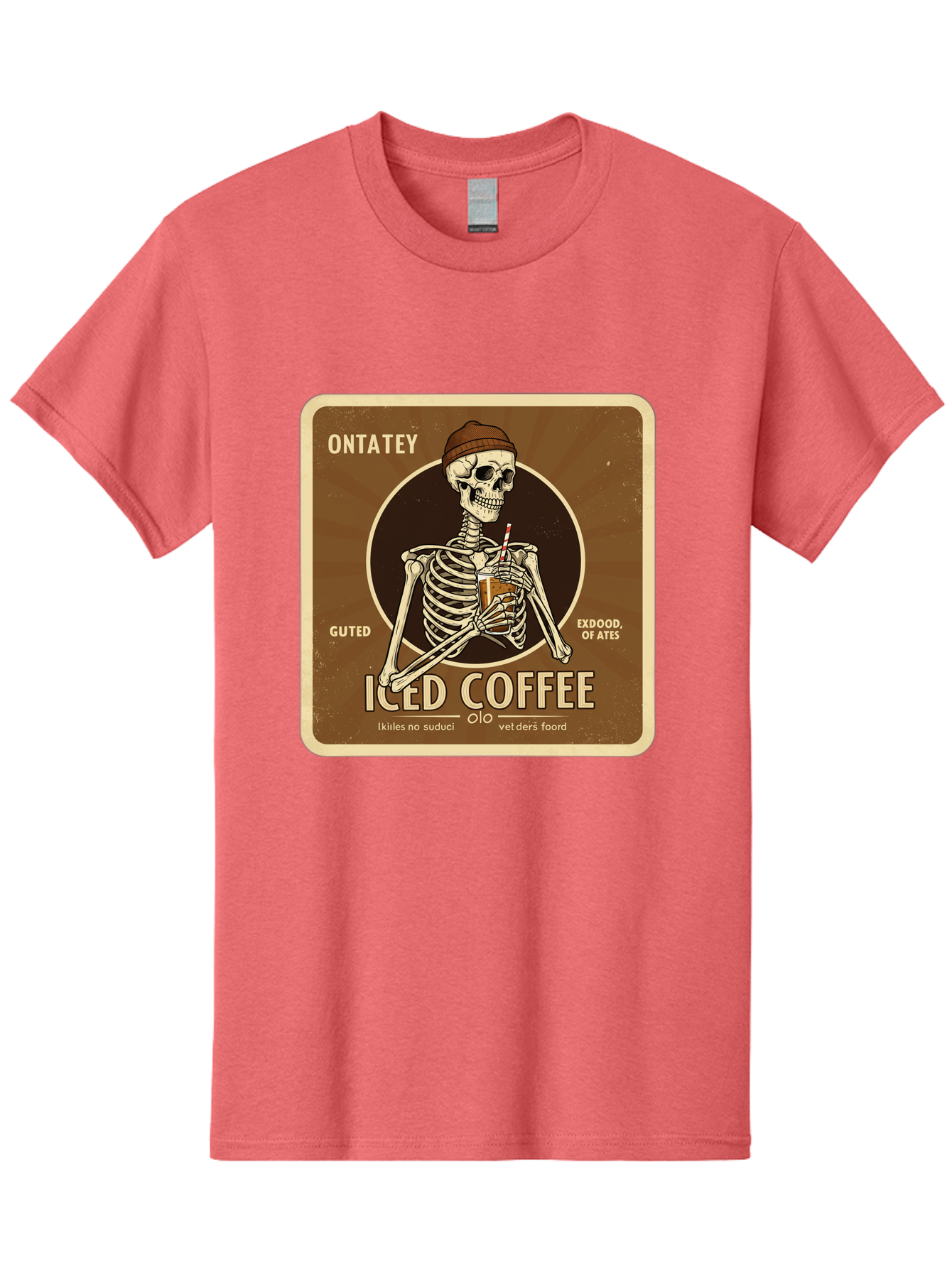 Iced-Coffee Men'S Graphic Tee, 100% Cotton, Comfortable Casual Summer Wear, Machine Washable, Vintage Camera, Old Camera, Antique Camera, Black Camera, Classic Photography, Photography Equipment, Nostalgic Device, Film Camera, Camera Art Bak770