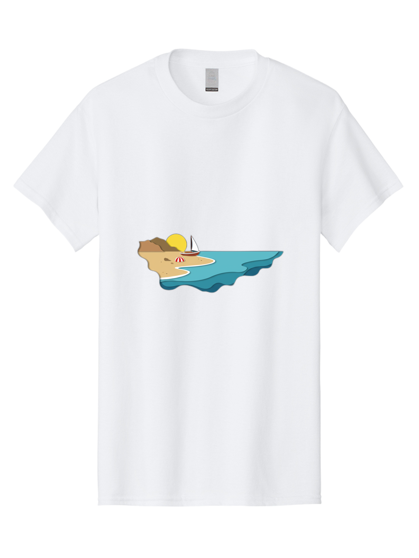 Island-With-Sailboat Men'S Graphic Tee, 100% Cotton, Comfortable Casual Summer Wear, Machine Washable, Vintage Camera, Old Camera, Antique Camera, Black Camera, Classic Photography, Photography Equipment, Nostalgic Device, Film Camera, Bak771