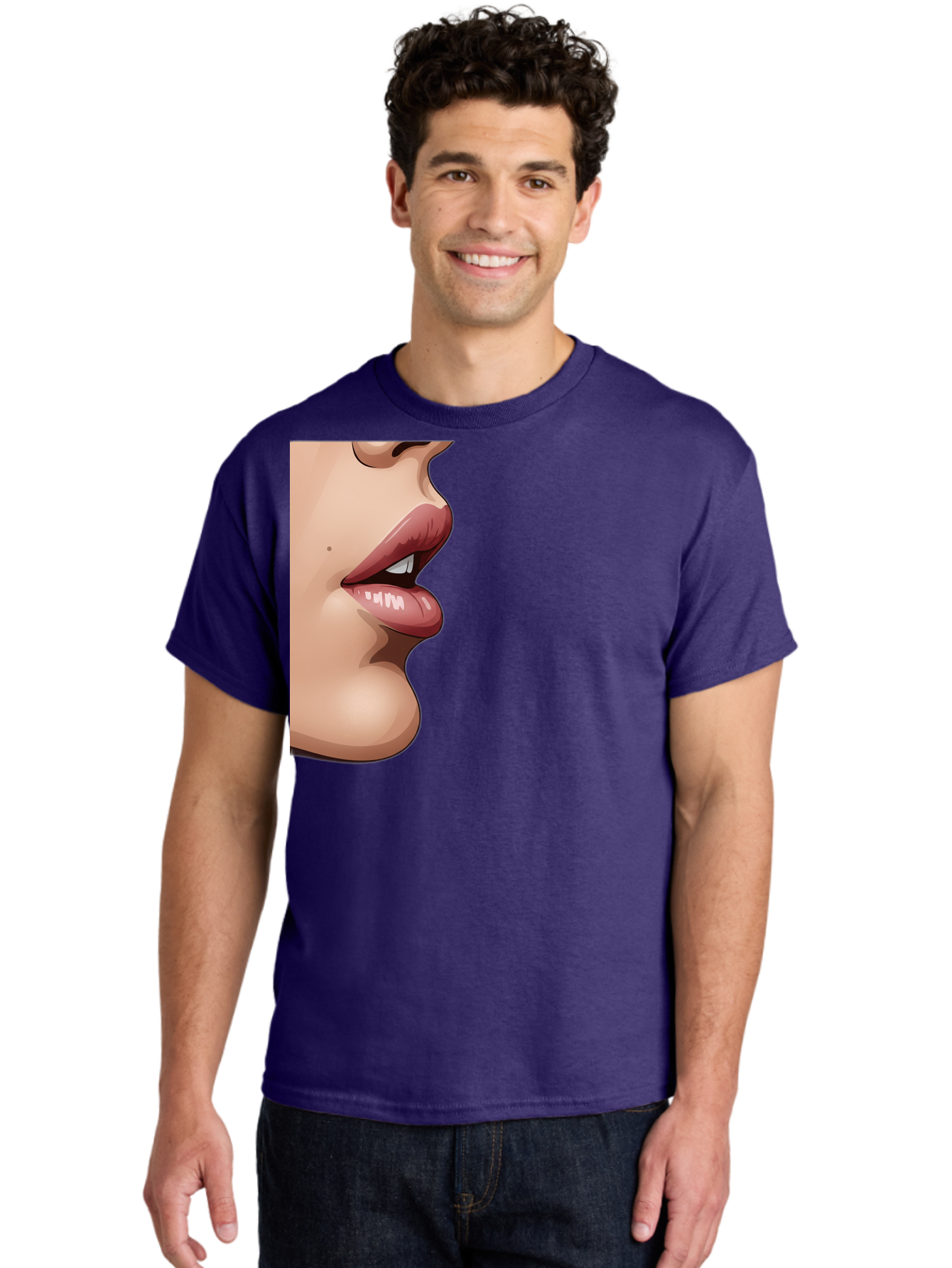 Kissing-Lips Men'S Graphic Tee, 100% Cotton, Comfortable Casual Summer Wear, Machine Washable, Vintage Camera, Old Camera, Antique Camera, Black Camera, Classic Photography, Photography Equipment, Nostalgic Device, Film Camera, Camera Art Bak777