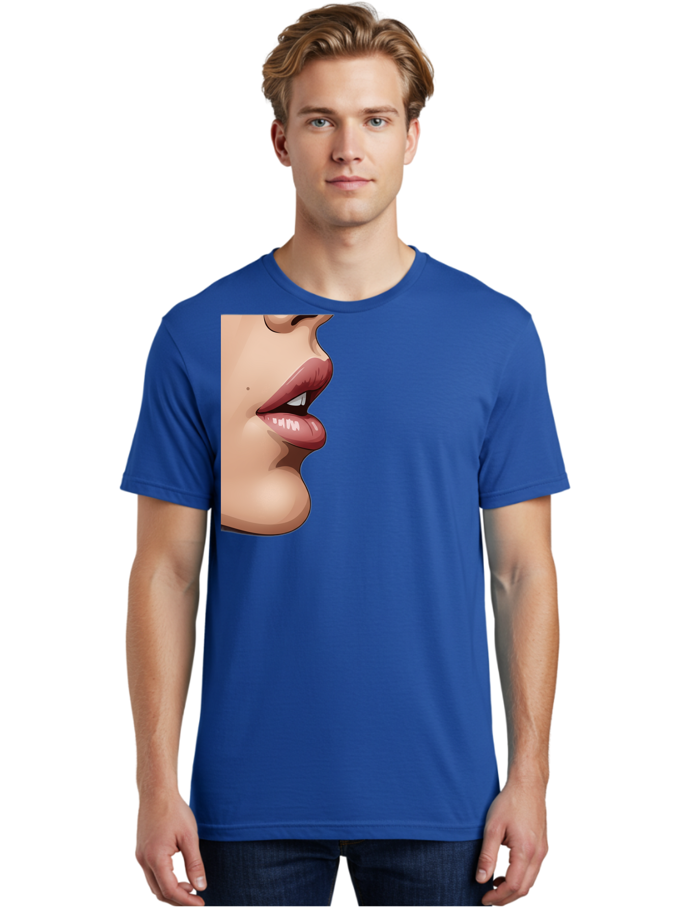 Kissing-Lips Men'S Graphic Tee, 100% Cotton, Comfortable Casual Summer Wear, Machine Washable, Vintage Camera, Old Camera, Antique Camera, Black Camera, Classic Photography, Photography Equipment, Nostalgic Device, Film Camera, Camera Art Bak777