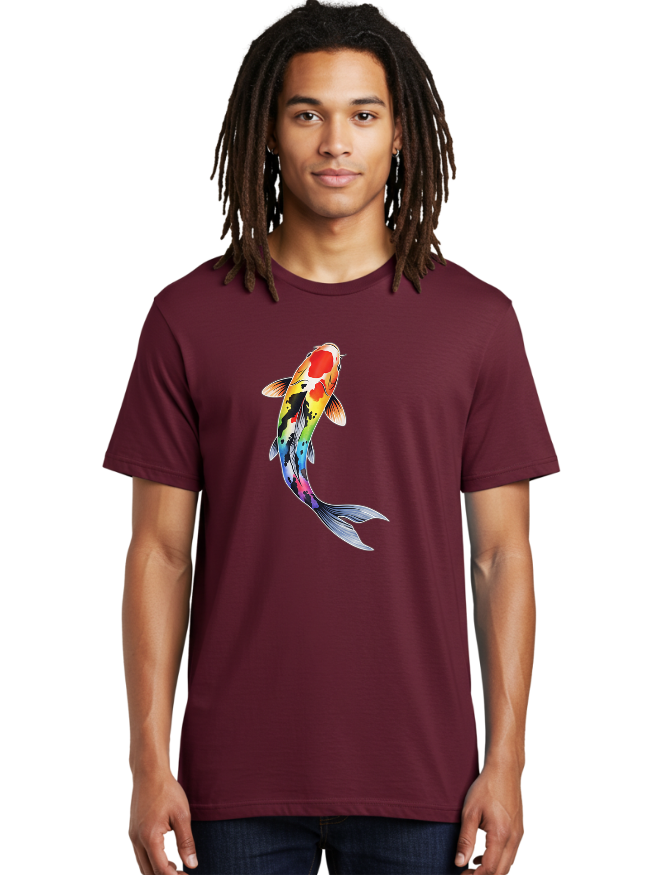 Koi-Fish-1 Men'S Graphic Tee, 100% Cotton, Comfortable Casual Summer Wear, Machine Washable, Vintage Camera, Old Camera, Antique Camera, Black Camera, Classic Photography, Photography Equipment, Nostalgic Device, Film Camera, Camera Art Bak781