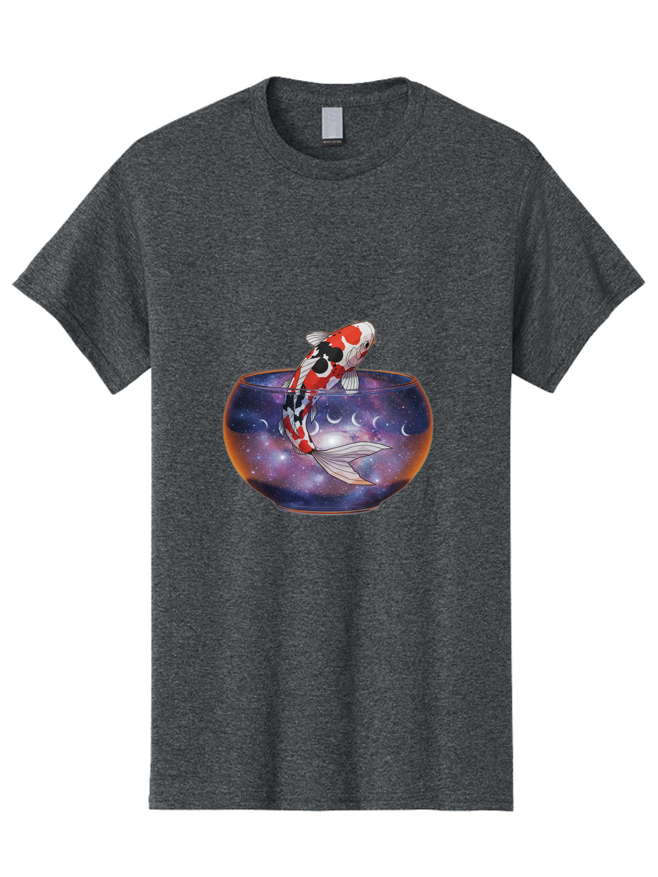 Koi-Fish-In-Galaxy-Bowl-1 Men'S Graphic Tee, 100% Cotton, Comfortable Casual Summer Wear, Machine Washable, Vintage Camera, Old Camera, Antique Camera, Black Camera, Classic Photography, Photography Equipment, Nostalgic Device, Film Camera, Bak793