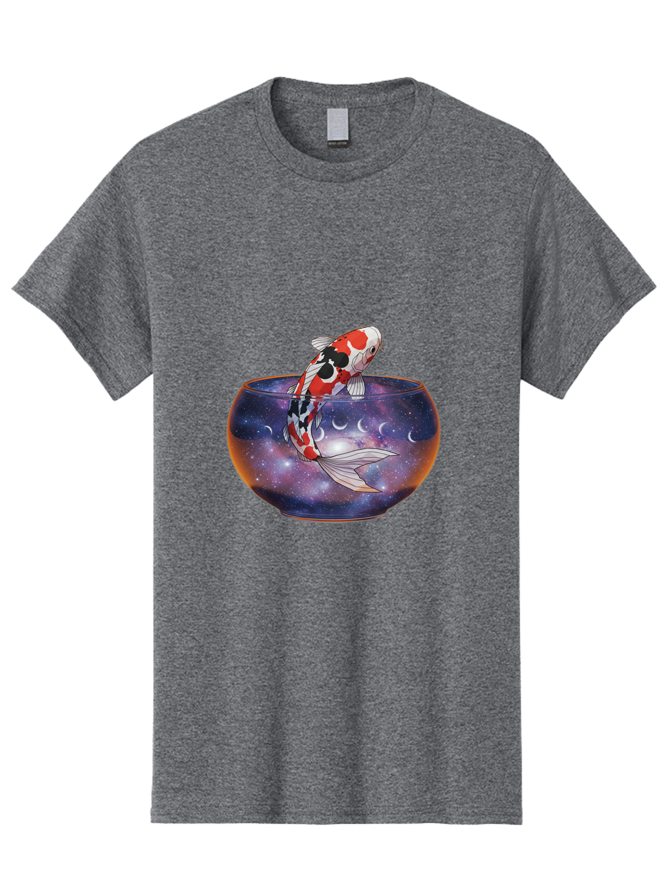 Koi-Fish-In-Galaxy-Bowl-1 Men'S Graphic Tee, 100% Cotton, Comfortable Casual Summer Wear, Machine Washable, Vintage Camera, Old Camera, Antique Camera, Black Camera, Classic Photography, Photography Equipment, Nostalgic Device, Film Camera, Bak793