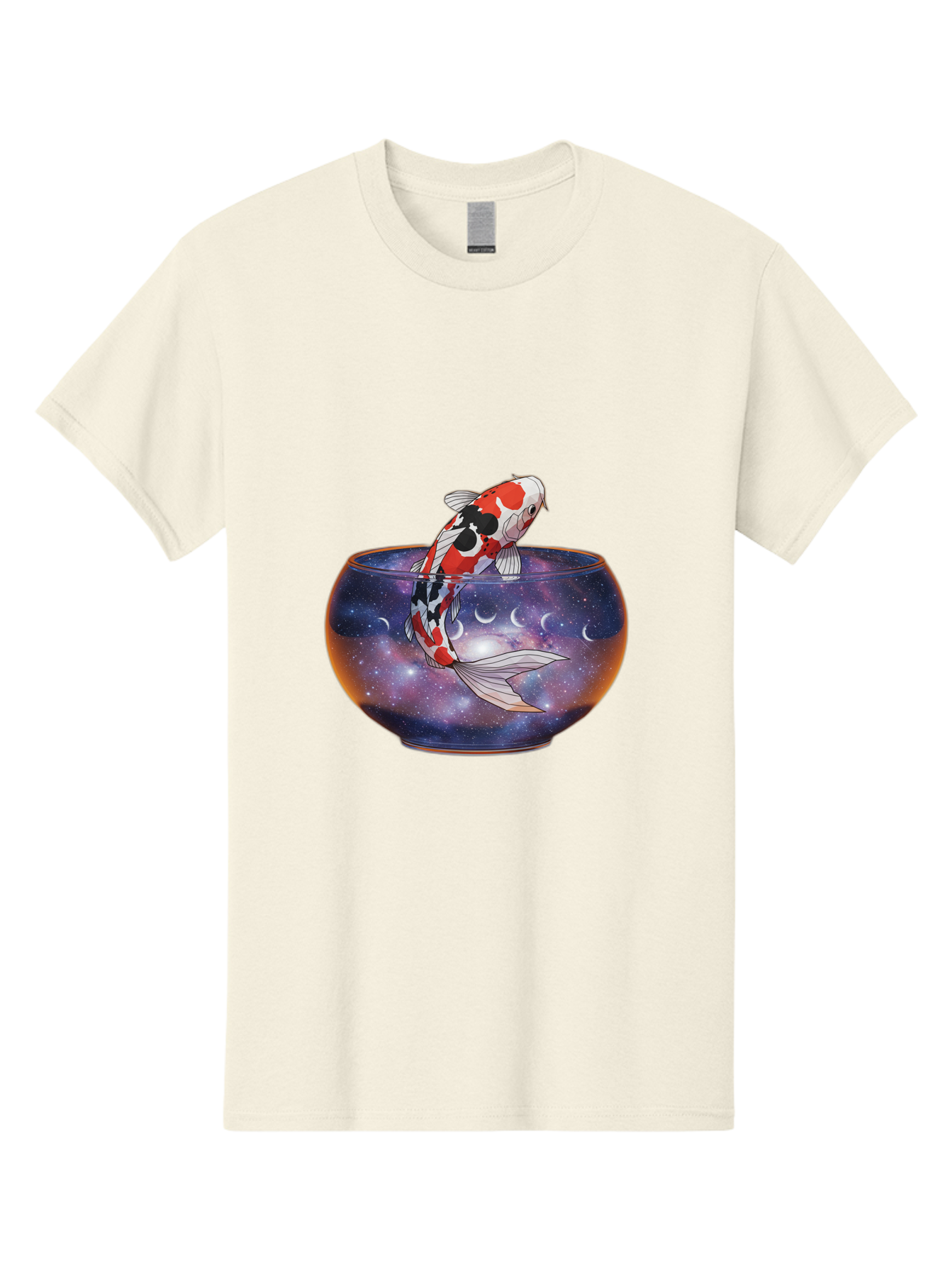 Koi-Fish-In-Galaxy-Bowl-1 Men'S Graphic Tee, 100% Cotton, Comfortable Casual Summer Wear, Machine Washable, Vintage Camera, Old Camera, Antique Camera, Black Camera, Classic Photography, Photography Equipment, Nostalgic Device, Film Camera, Bak793