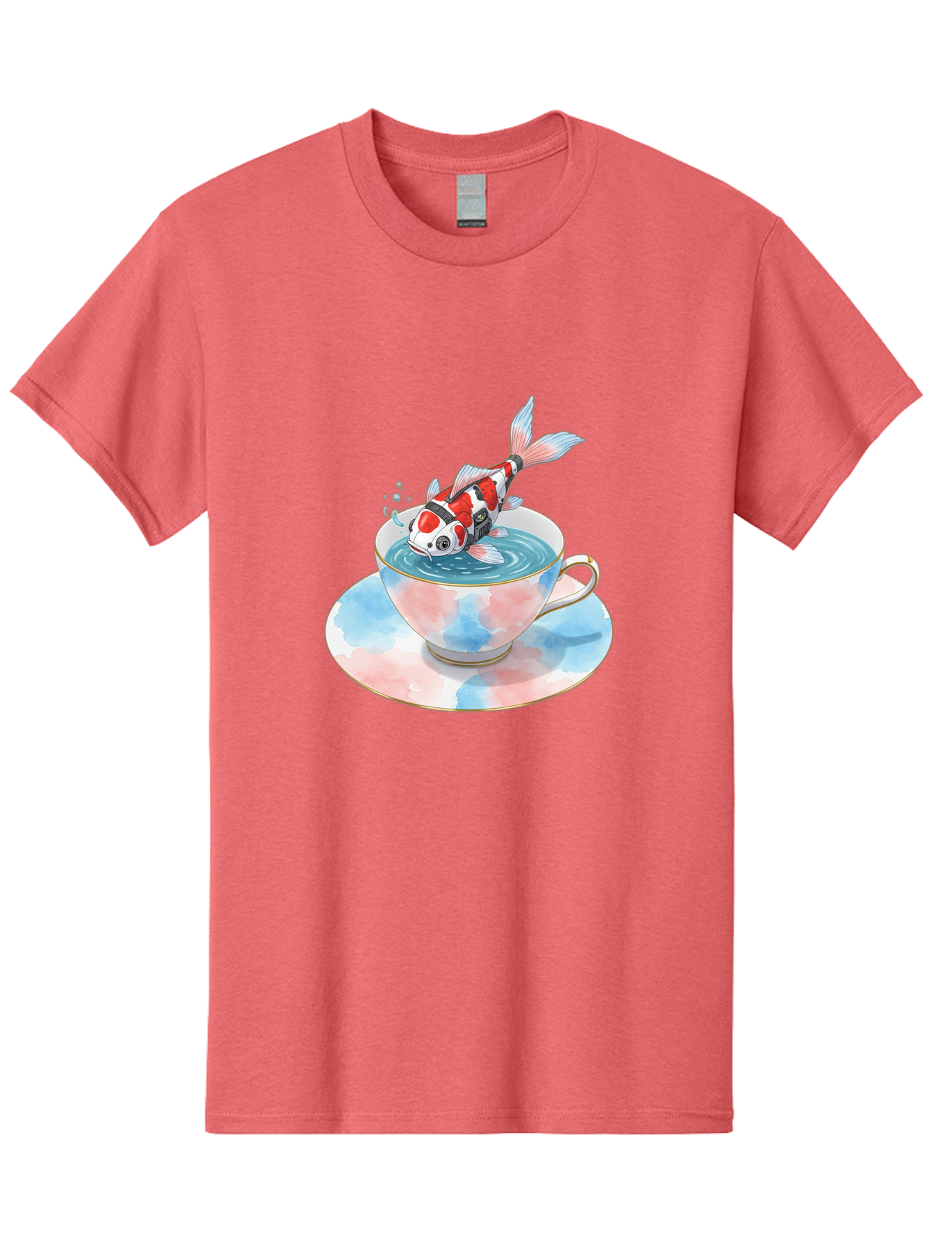 Koi-Fish-In-Teacup Men'S Graphic Tee, 100% Cotton, Comfortable Casual Summer Wear, Machine Washable, Vintage Camera, Old Camera, Antique Camera, Black Camera, Classic Photography, Photography Equipment, Nostalgic Device, Film Camera, Bak795