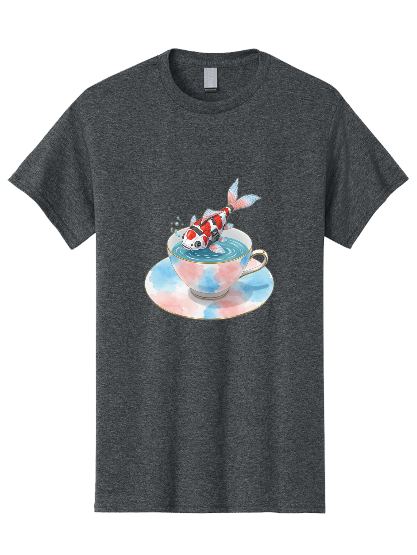 Koi-Fish-In-Teacup Men'S Graphic Tee, 100% Cotton, Comfortable Casual Summer Wear, Machine Washable, Vintage Camera, Old Camera, Antique Camera, Black Camera, Classic Photography, Photography Equipment, Nostalgic Device, Film Camera, Bak795
