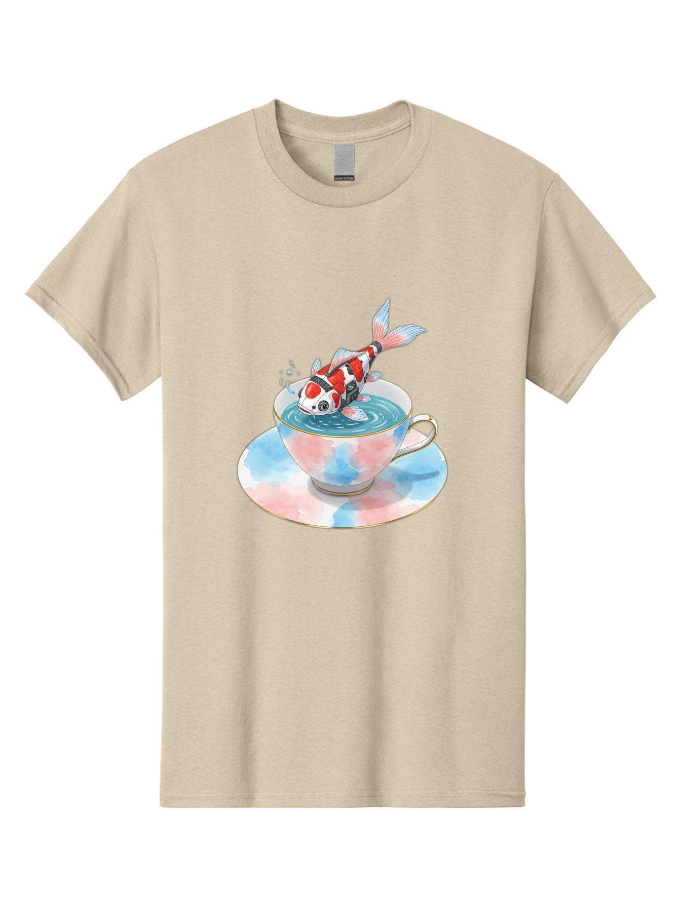 Koi-Fish-In-Teacup Men'S Graphic Tee, 100% Cotton, Comfortable Casual Summer Wear, Machine Washable, Vintage Camera, Old Camera, Antique Camera, Black Camera, Classic Photography, Photography Equipment, Nostalgic Device, Film Camera, Bak795