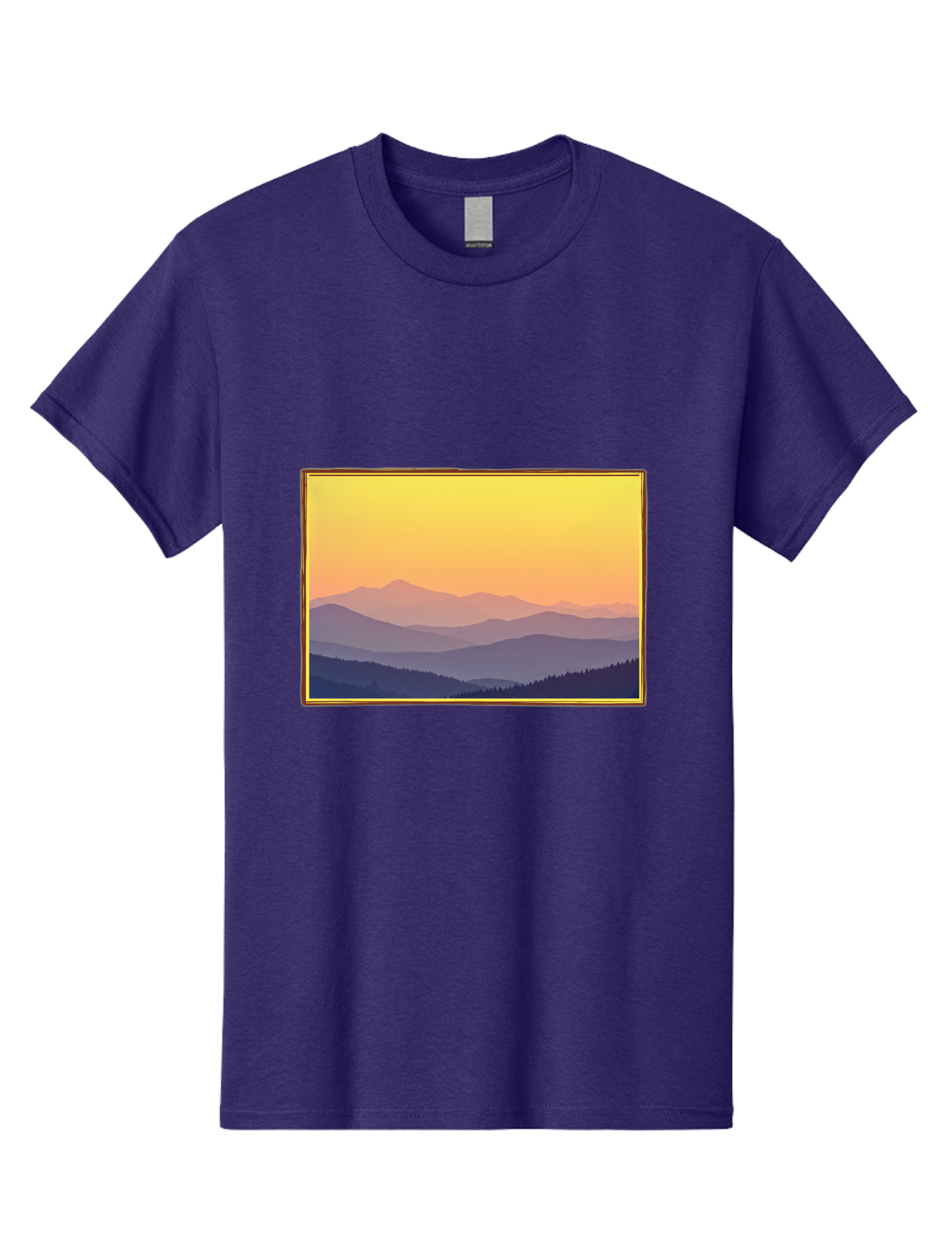 Layered-Mountains-At-Sunset Men'S Graphic Tee, 100% Cotton, Comfortable Casual Summer Wear, Machine Washable, Vintage Camera, Old Camera, Antique Camera, Black Camera, Classic Photography, Photography Equipment, Nostalgic Device, Film Camera, Bak802