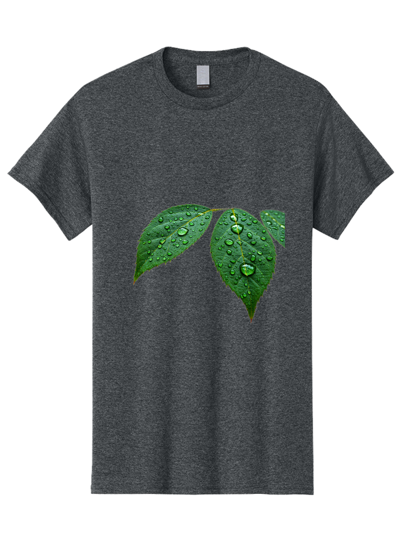Leaves-With-Water-Droplets Men'S Graphic Tee, 100% Cotton, Comfortable Casual Summer Wear, Machine Washable, Vintage Camera, Old Camera, Antique Camera, Black Camera, Classic Photography, Photography Equipment, Nostalgic Device, Film Camera, Bak803
