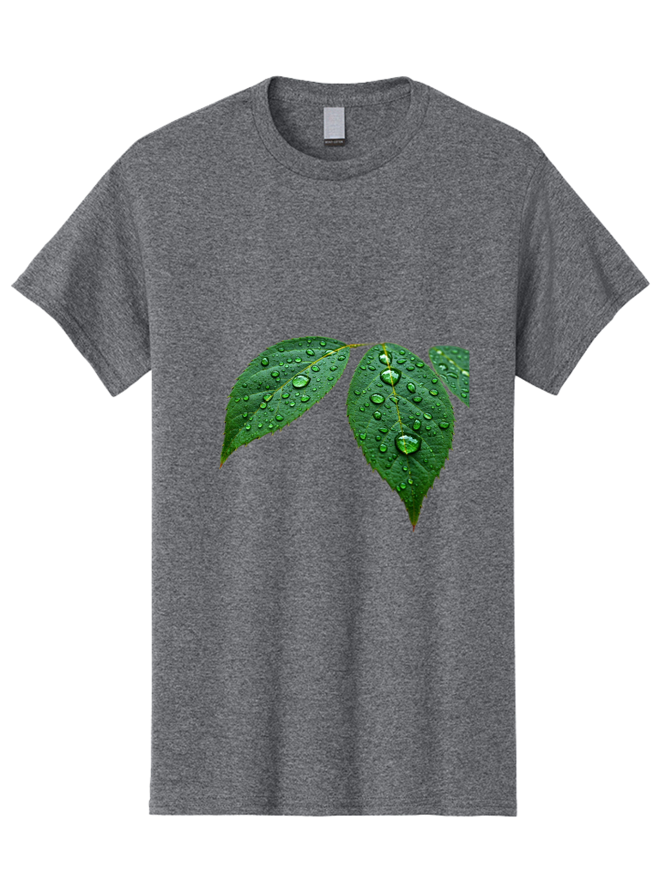 Leaves-With-Water-Droplets Men'S Graphic Tee, 100% Cotton, Comfortable Casual Summer Wear, Machine Washable, Vintage Camera, Old Camera, Antique Camera, Black Camera, Classic Photography, Photography Equipment, Nostalgic Device, Film Camera, Bak803