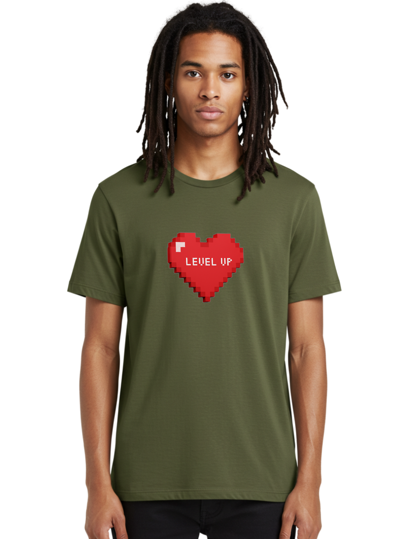 Level-Up-Heart-1 Men'S Graphic Tee, 100% Cotton, Comfortable Casual Summer Wear, Machine Washable, Vintage Camera, Old Camera, Antique Camera, Black Camera, Classic Photography, Photography Equipment, Nostalgic Device, Film Camera, Camera Art Bak816