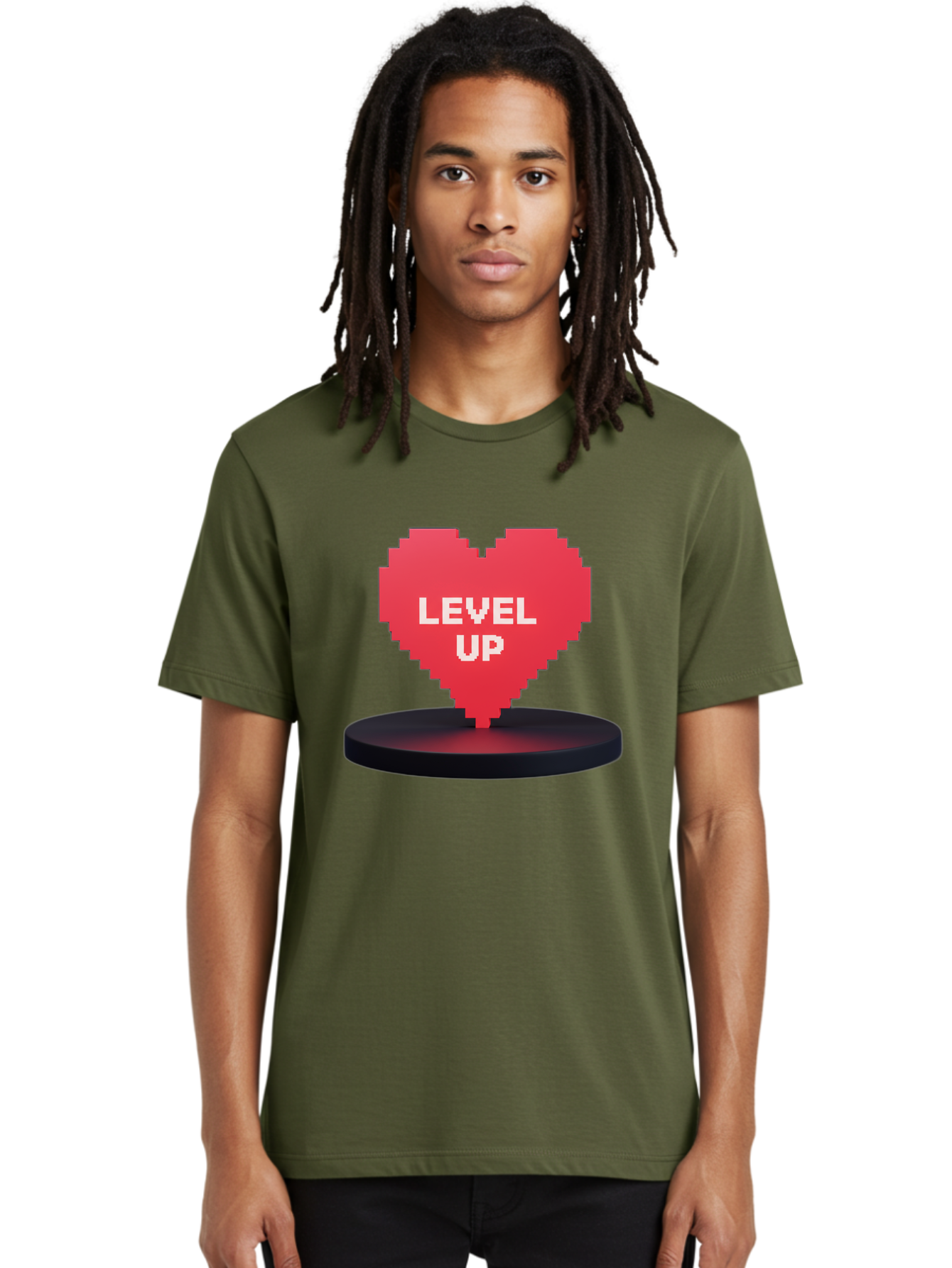 Level-Up-Heart Men'S Graphic Tee, 100% Cotton, Comfortable Casual Summer Wear, Machine Washable, Vintage Camera, Old Camera, Antique Camera, Black Camera, Classic Photography, Photography Equipment, Nostalgic Device, Film Camera, Camera Art Bak817