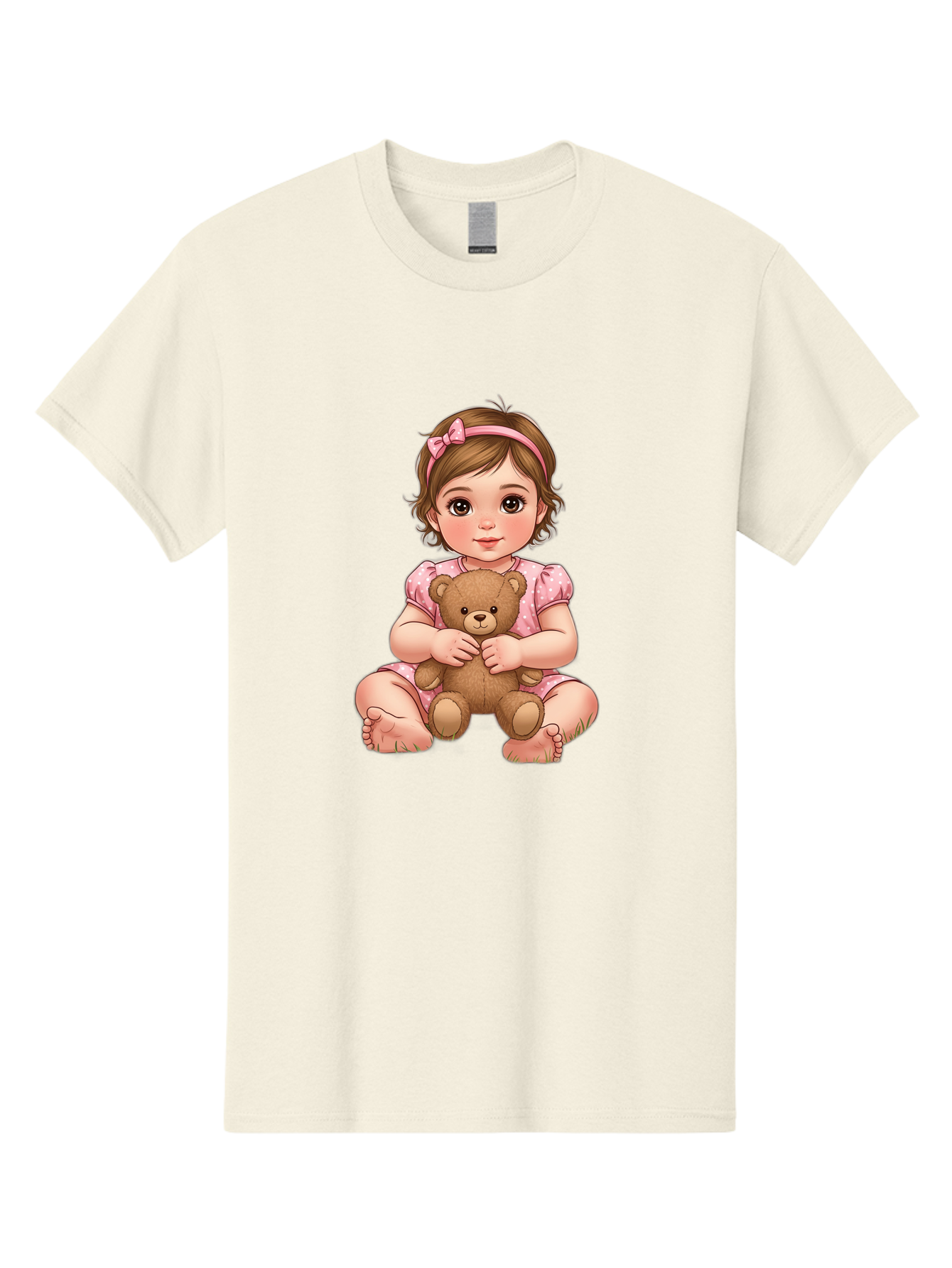 Little-Girl-Hugging-Teddy-Bear-2 Men'S Graphic Tee, 100% Cotton, Comfortable Casual Summer Wear, Machine Washable, Vintage Camera, Old Camera, Antique Camera, Black Camera, Classic Photography, Photography Equipment, Nostalgic Device, Bak820