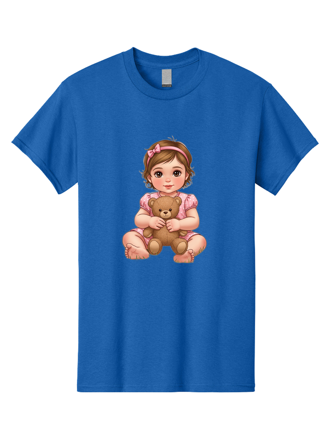 Little-Girl-Hugging-Teddy-Bear-2 Men'S Graphic Tee, 100% Cotton, Comfortable Casual Summer Wear, Machine Washable, Vintage Camera, Old Camera, Antique Camera, Black Camera, Classic Photography, Photography Equipment, Nostalgic Device, Bak820