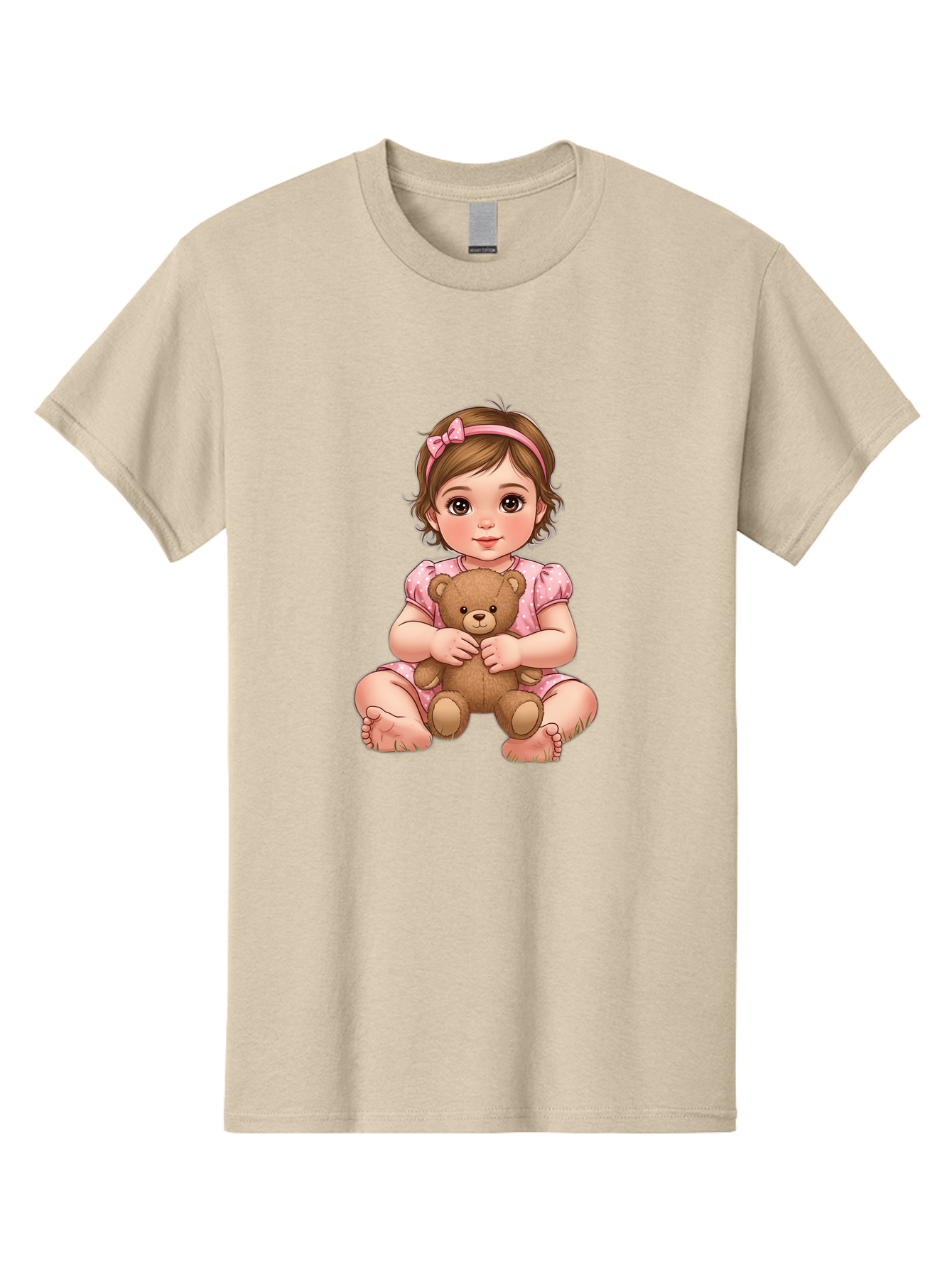Little-Girl-Hugging-Teddy-Bear-2 Men'S Graphic Tee, 100% Cotton, Comfortable Casual Summer Wear, Machine Washable, Vintage Camera, Old Camera, Antique Camera, Black Camera, Classic Photography, Photography Equipment, Nostalgic Device, Bak820