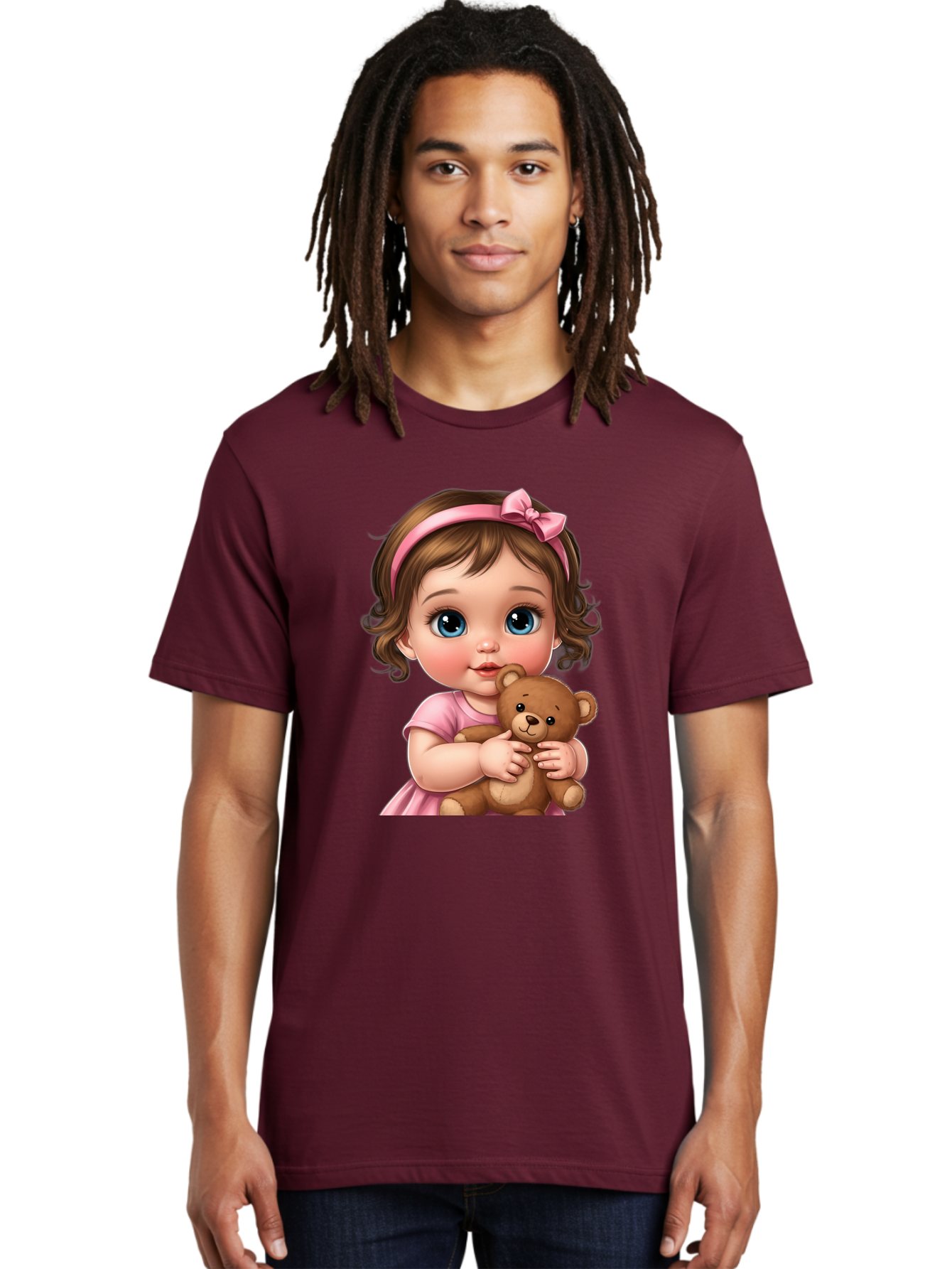Little-Girl-With-Teddy-Bear Men'S Graphic Tee, 100% Cotton, Comfortable Casual Summer Wear, Machine Washable, Vintage Camera, Old Camera, Antique Camera, Black Camera, Classic Photography, Photography Equipment, Nostalgic Device, Film Camera, Bak826