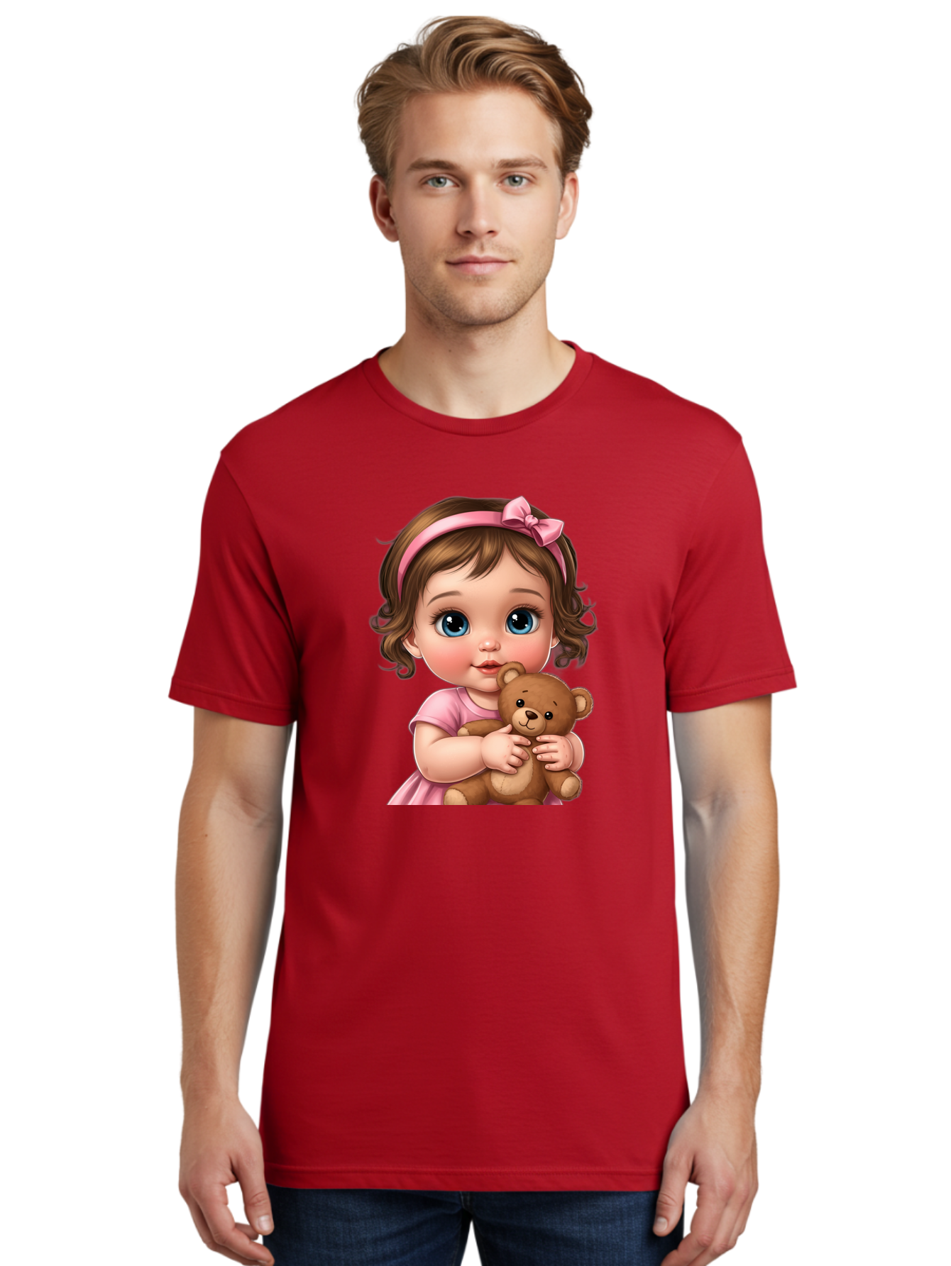 Little-Girl-With-Teddy-Bear Men'S Graphic Tee, 100% Cotton, Comfortable Casual Summer Wear, Machine Washable, Vintage Camera, Old Camera, Antique Camera, Black Camera, Classic Photography, Photography Equipment, Nostalgic Device, Film Camera, Bak826