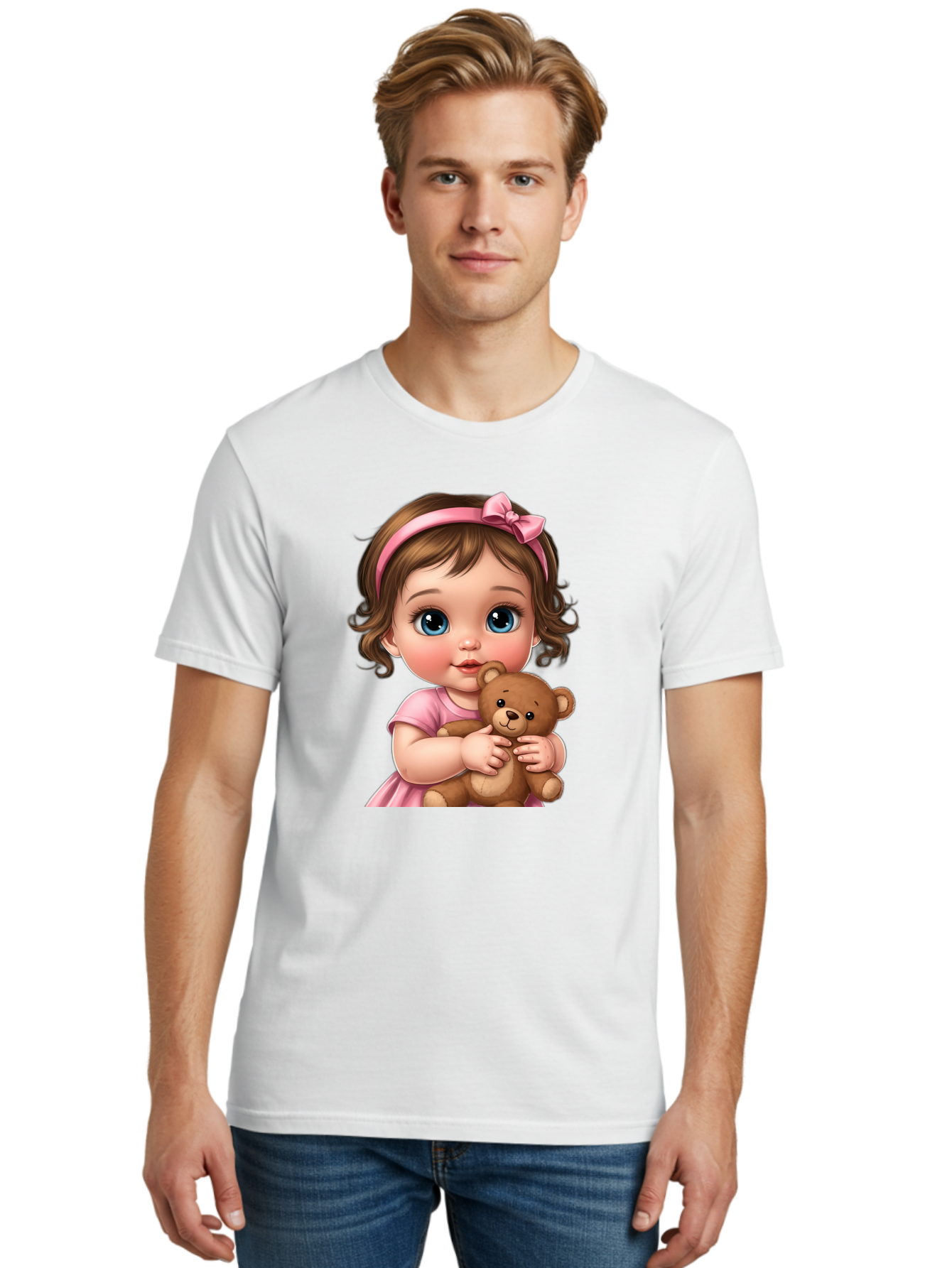 Little-Girl-With-Teddy-Bear Men'S Graphic Tee, 100% Cotton, Comfortable Casual Summer Wear, Machine Washable, Vintage Camera, Old Camera, Antique Camera, Black Camera, Classic Photography, Photography Equipment, Nostalgic Device, Film Camera, Bak826