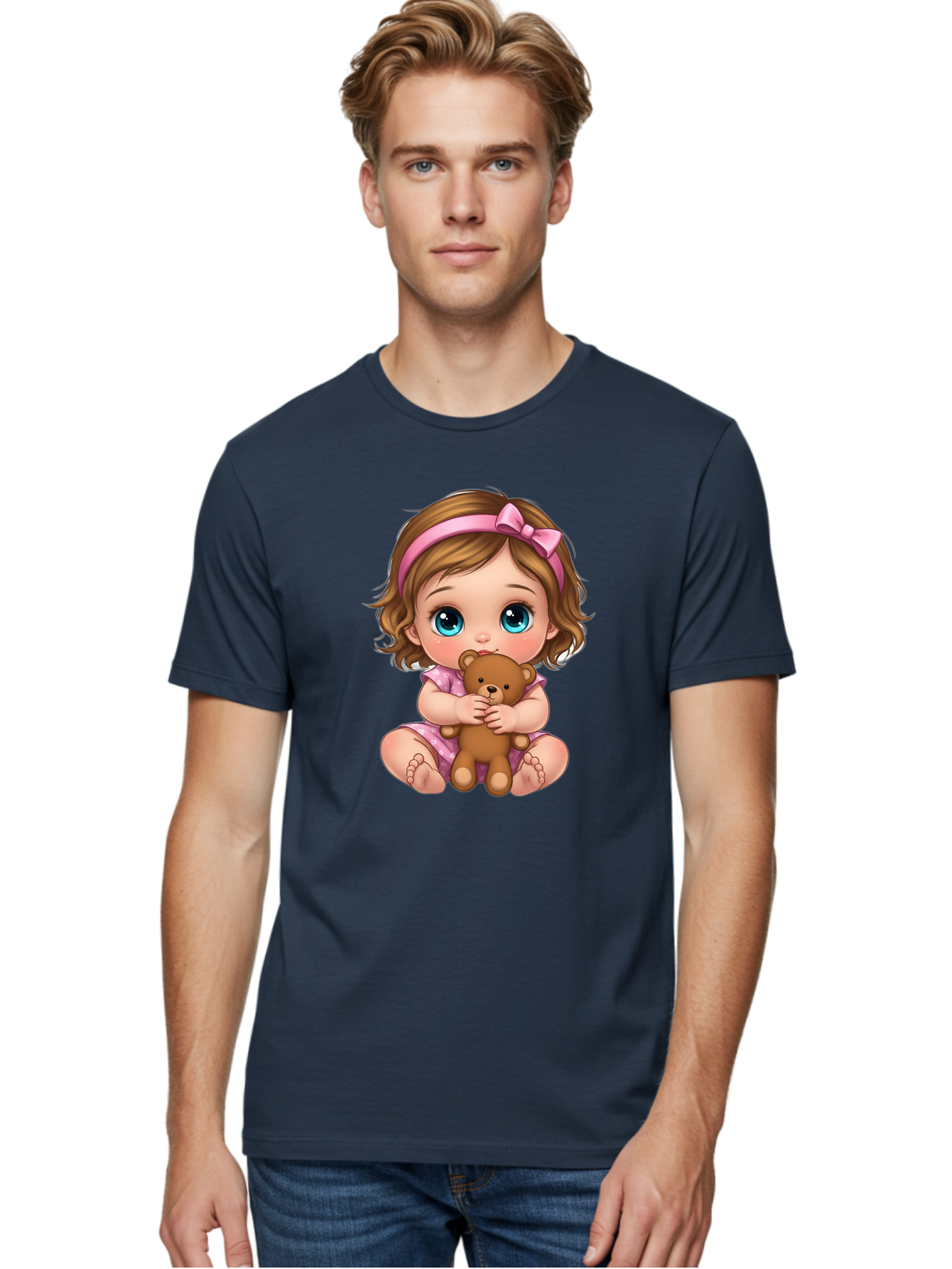 Little-Girl-With-Teddy Men'S Graphic Tee, 100% Cotton, Comfortable Casual Summer Wear, Machine Washable, Vintage Camera, Old Camera, Antique Camera, Black Camera, Classic Photography, Photography Equipment, Nostalgic Device, Film Camera, Bak827