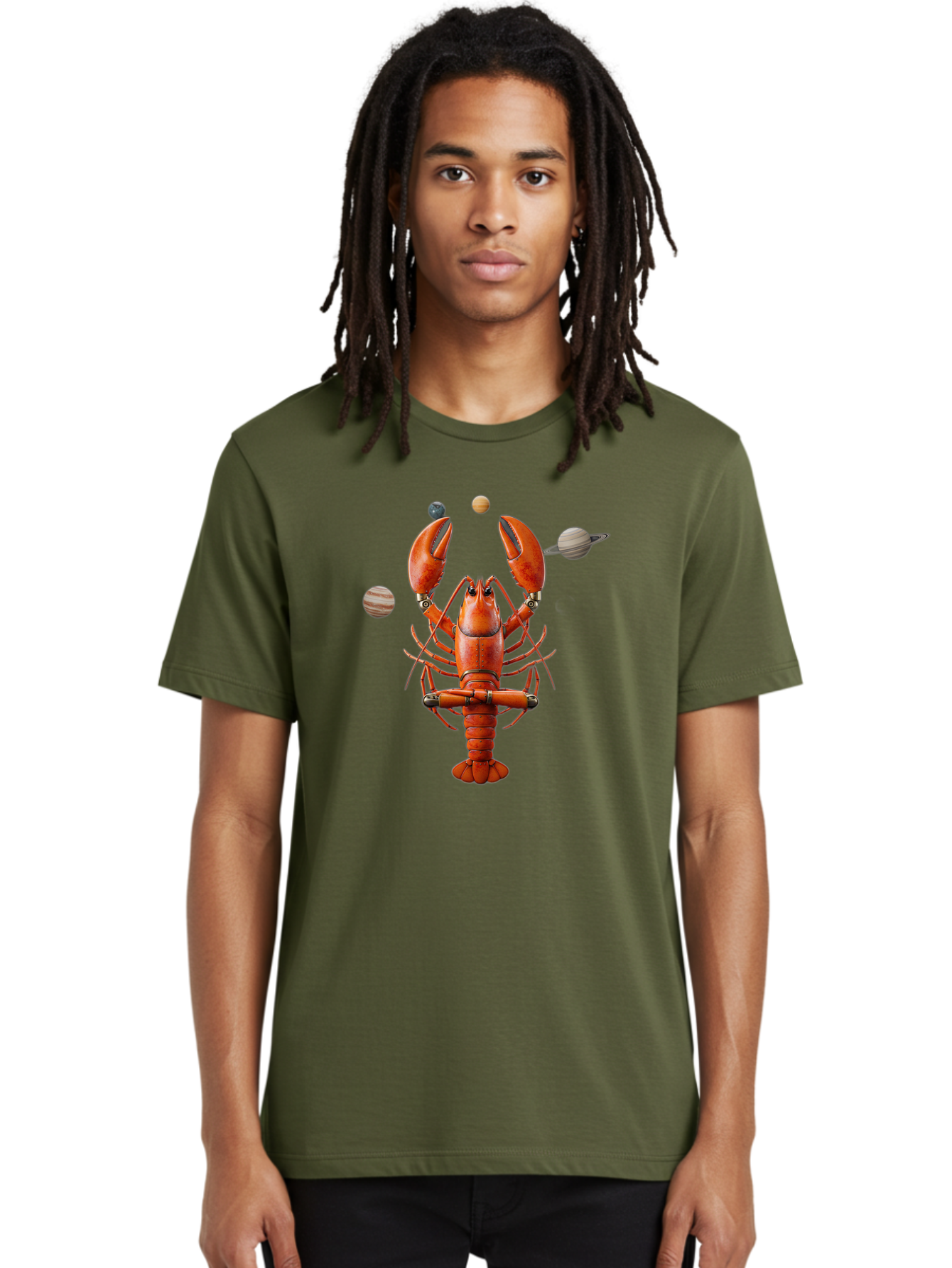 Lobster-With-Planets Men'S Graphic Tee, 100% Cotton, Comfortable Casual Summer Wear, Machine Washable, Vintage Camera, Old Camera, Antique Camera, Black Camera, Classic Photography, Photography Equipment, Nostalgic Device, Film Camera, Bak834