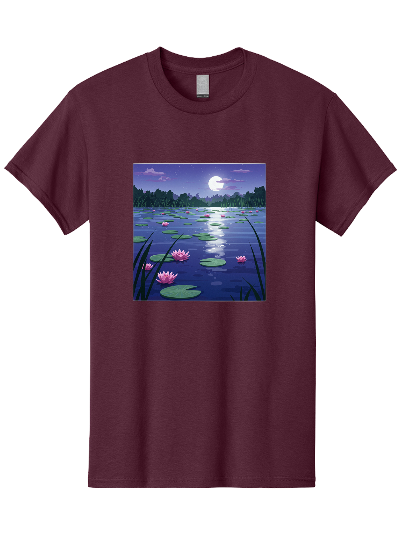 Lotus-Flowers-Under-Moonlight Men'S Graphic Tee, 100% Cotton, Comfortable Casual Summer Wear, Machine Washable, Vintage Camera, Old Camera, Antique Camera, Black Camera, Classic Photography, Photography Equipment, Nostalgic Device, Bak842