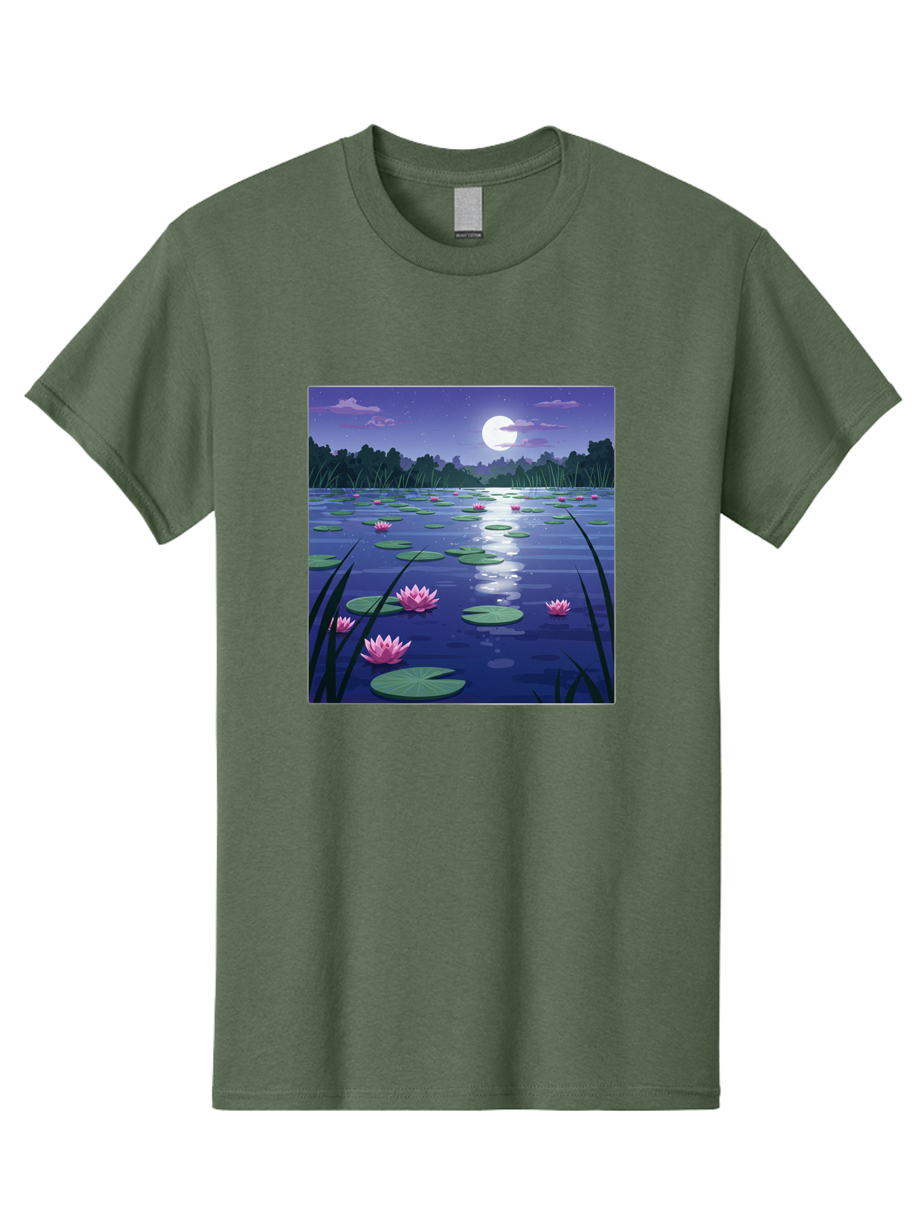 Lotus-Flowers-Under-Moonlight Men'S Graphic Tee, 100% Cotton, Comfortable Casual Summer Wear, Machine Washable, Vintage Camera, Old Camera, Antique Camera, Black Camera, Classic Photography, Photography Equipment, Nostalgic Device, Bak842