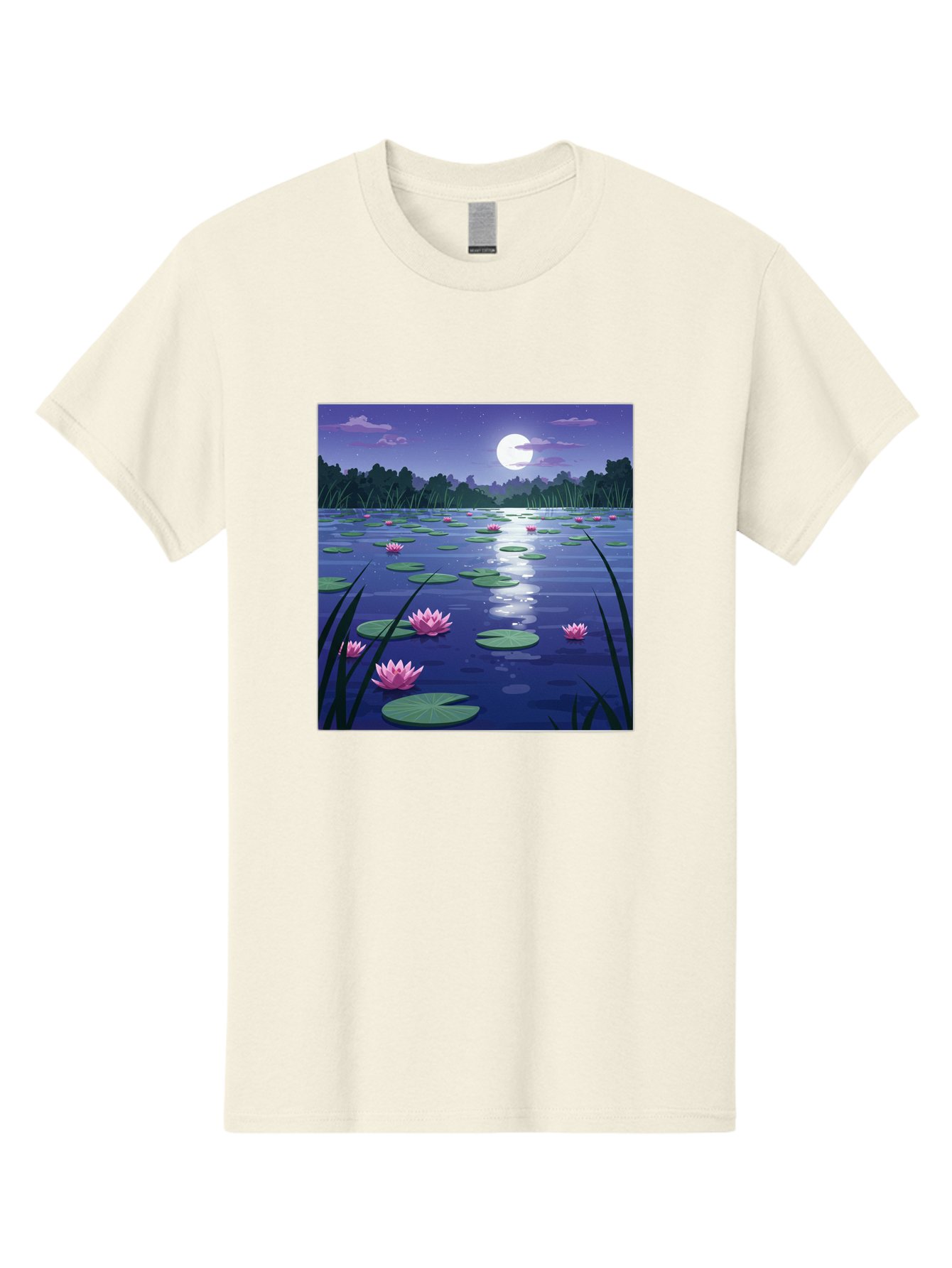 Lotus-Flowers-Under-Moonlight Men'S Graphic Tee, 100% Cotton, Comfortable Casual Summer Wear, Machine Washable, Vintage Camera, Old Camera, Antique Camera, Black Camera, Classic Photography, Photography Equipment, Nostalgic Device, Bak842