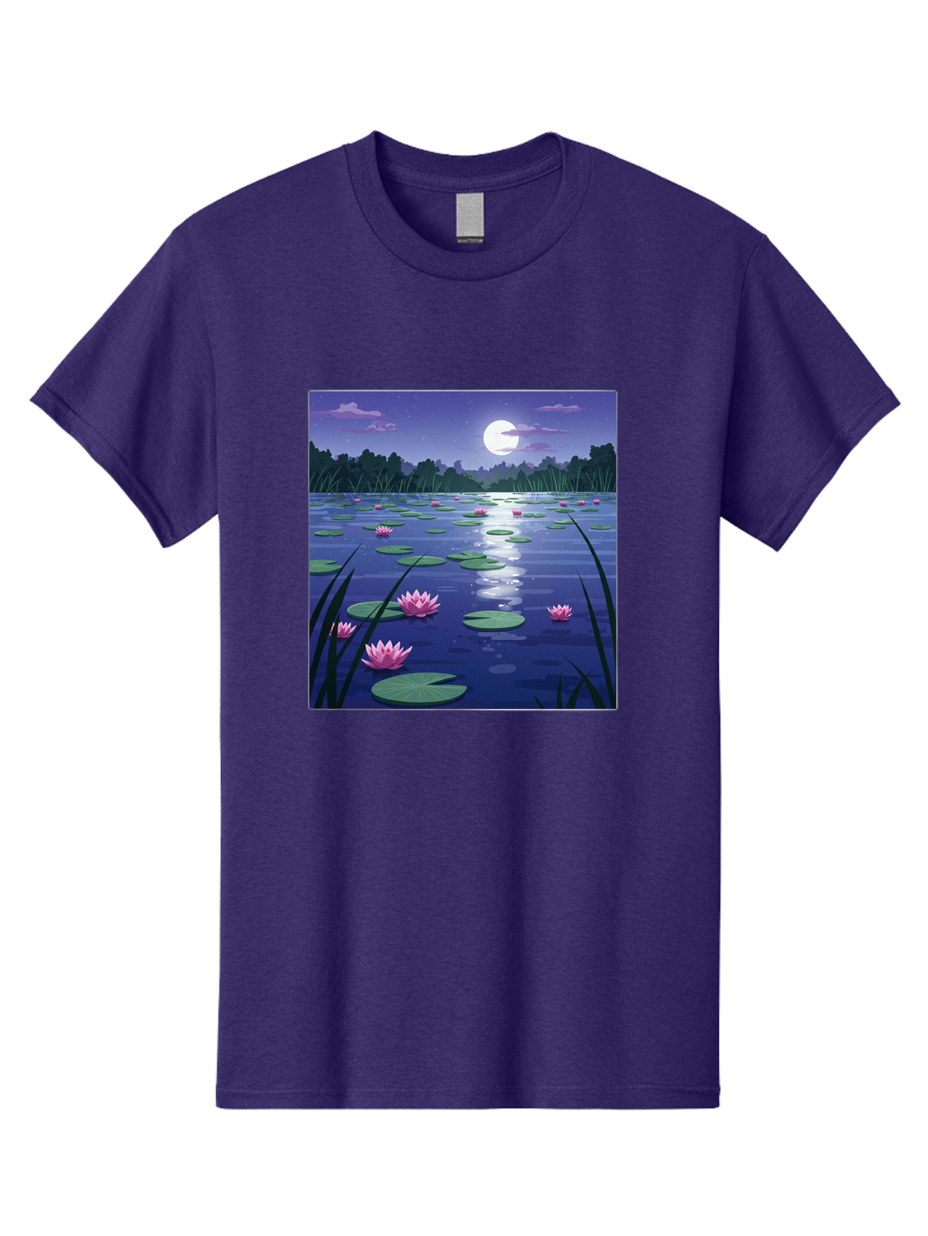 Lotus-Flowers-Under-Moonlight Men'S Graphic Tee, 100% Cotton, Comfortable Casual Summer Wear, Machine Washable, Vintage Camera, Old Camera, Antique Camera, Black Camera, Classic Photography, Photography Equipment, Nostalgic Device, Bak842