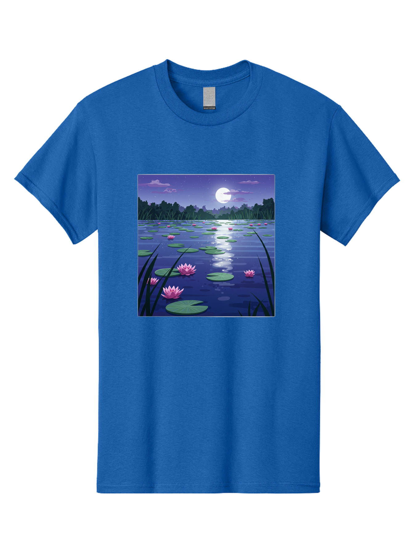 Lotus-Flowers-Under-Moonlight Men'S Graphic Tee, 100% Cotton, Comfortable Casual Summer Wear, Machine Washable, Vintage Camera, Old Camera, Antique Camera, Black Camera, Classic Photography, Photography Equipment, Nostalgic Device, Bak842