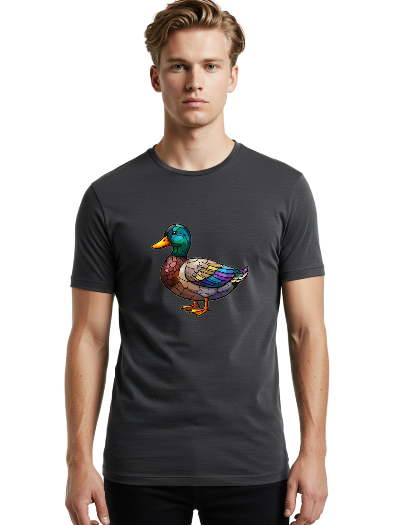 Mallard-Duck Men'S Graphic Tee, 100% Cotton, Comfortable Casual Summer Wear, Machine Washable, Vintage Camera, Old Camera, Antique Camera, Black Camera, Classic Photography, Photography Equipment, Nostalgic Device, Film Camera, Camera Art Bak851