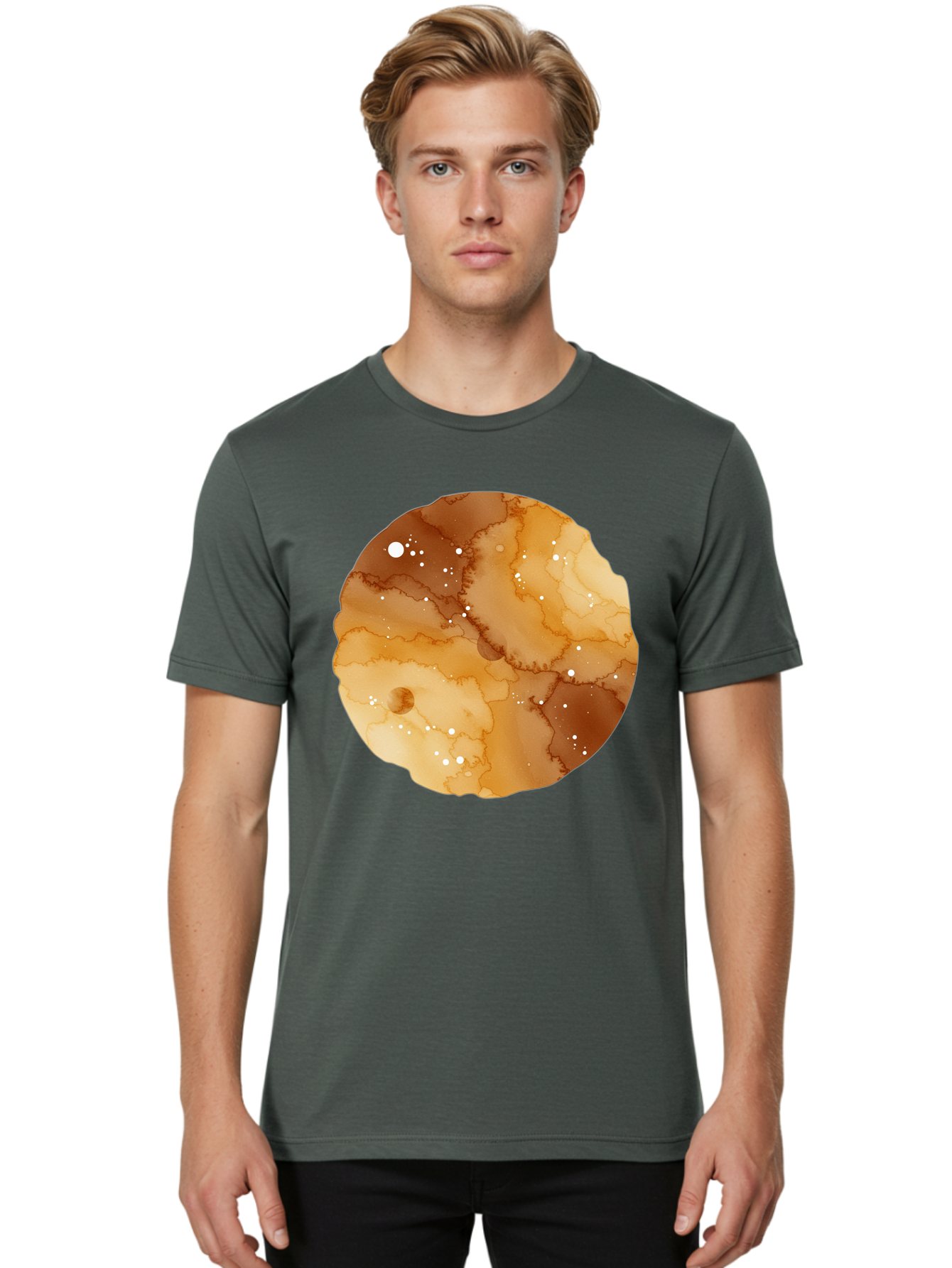 Marble-Circle Men'S Graphic Tee, 100% Cotton, Comfortable Casual Summer Wear, Machine Washable, Vintage Camera, Old Camera, Antique Camera, Black Camera, Classic Photography, Photography Equipment, Nostalgic Device, Film Camera, Camera Art Bak853