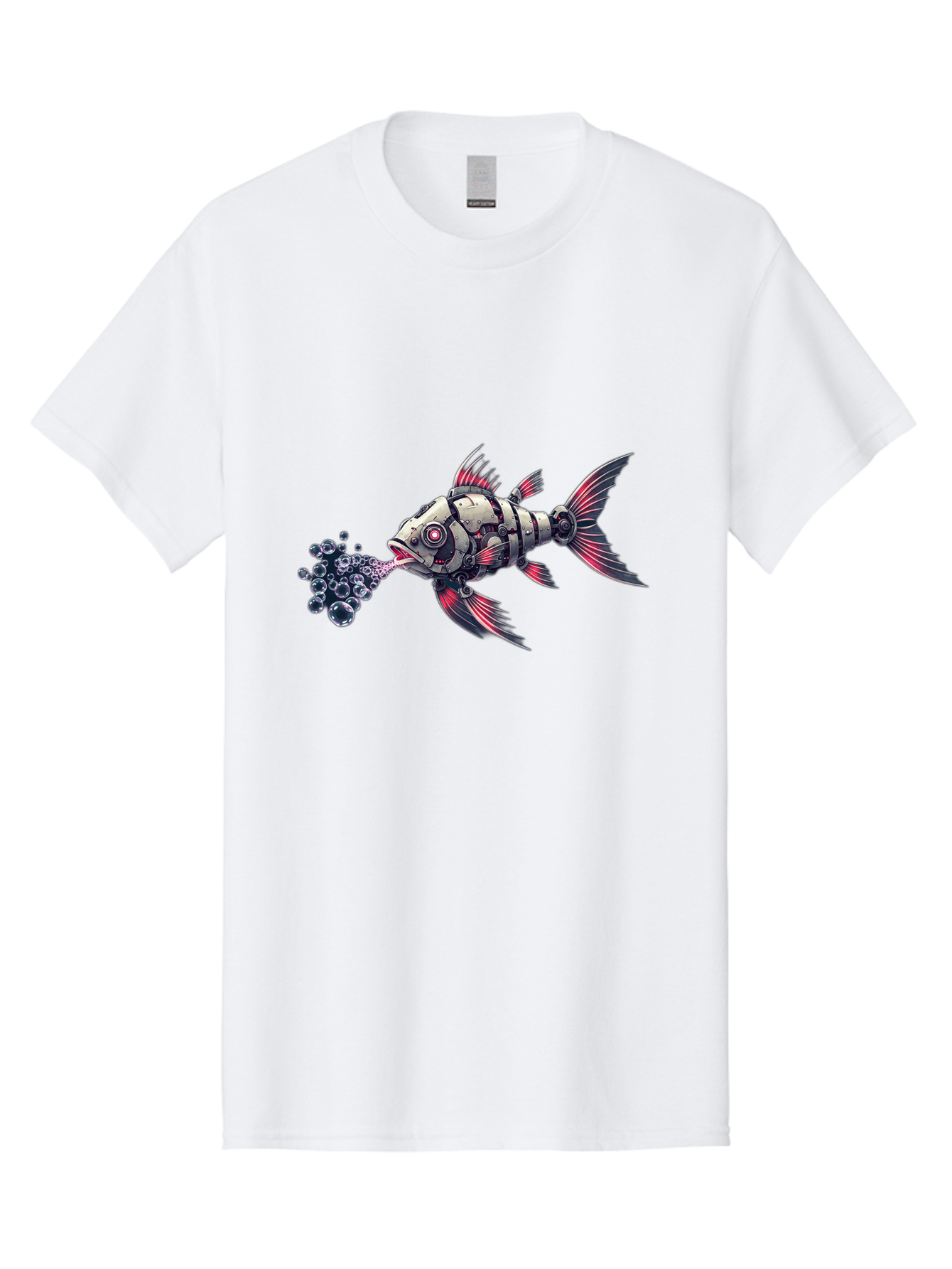 Mechanical-Fish-1 Men'S Graphic Tee, 100% Cotton, Comfortable Casual Summer Wear, Machine Washable, Vintage Camera, Old Camera, Antique Camera, Black Camera, Classic Photography, Photography Equipment, Nostalgic Device, Film Camera, Camera Art Bak856