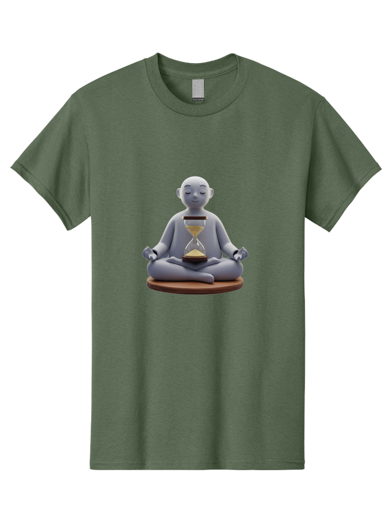 Meditating-Figure-With-Hourglass Men'S Graphic Tee, 100% Cotton, Comfortable Casual Summer Wear, Machine Washable, Vintage Camera, Old Camera, Antique Camera, Black Camera, Classic Photography, Photography Equipment, Nostalgic Device, Bak859