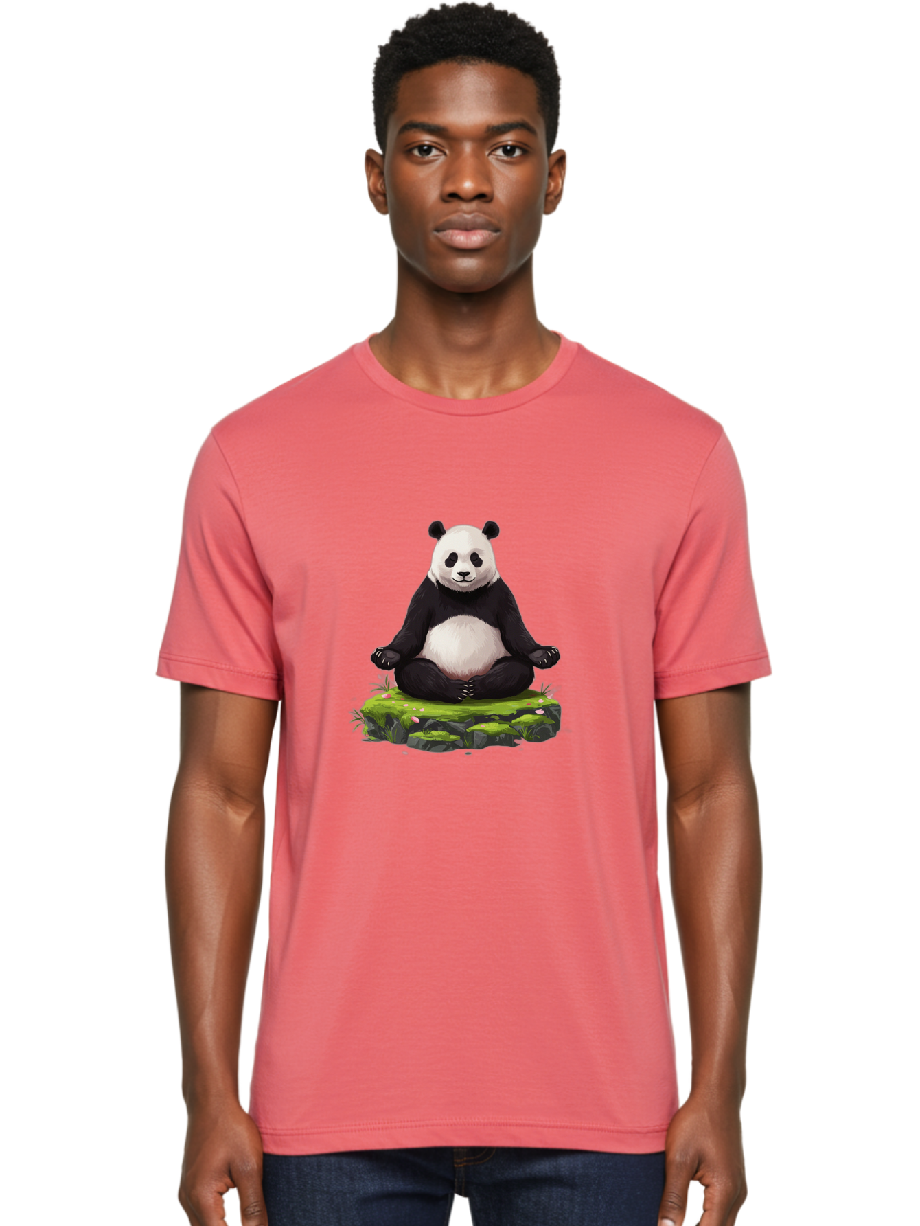 Meditating-Panda-1 Men'S Graphic Tee, 100% Cotton, Comfortable Casual Summer Wear, Machine Washable, Vintage Camera, Old Camera, Antique Camera, Black Camera, Classic Photography, Photography Equipment, Nostalgic Device, Film Camera, Bak860