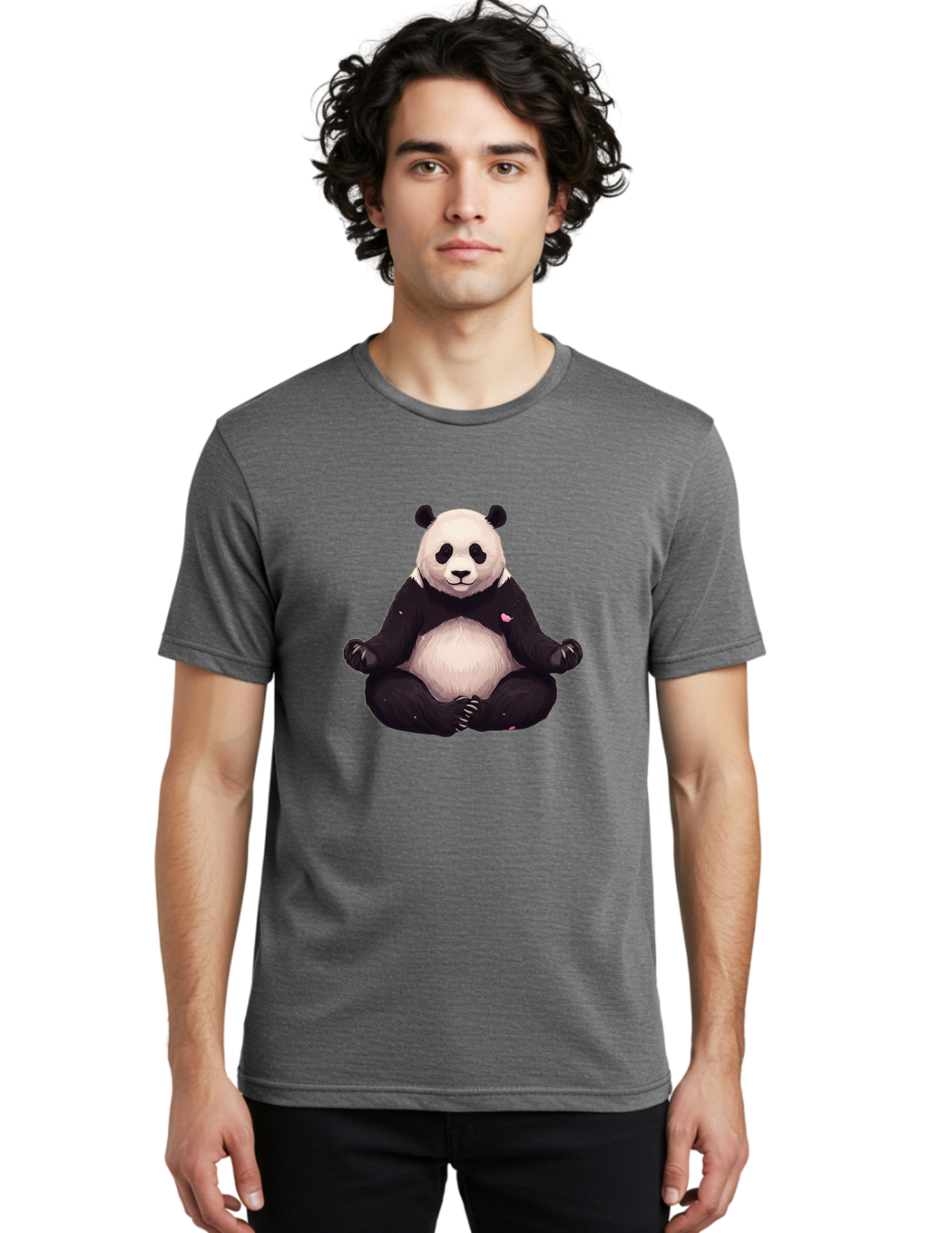 Meditating-Panda-2 Men'S Graphic Tee, 100% Cotton, Comfortable Casual Summer Wear, Machine Washable, Vintage Camera, Old Camera, Antique Camera, Black Camera, Classic Photography, Photography Equipment, Nostalgic Device, Film Camera, Bak861