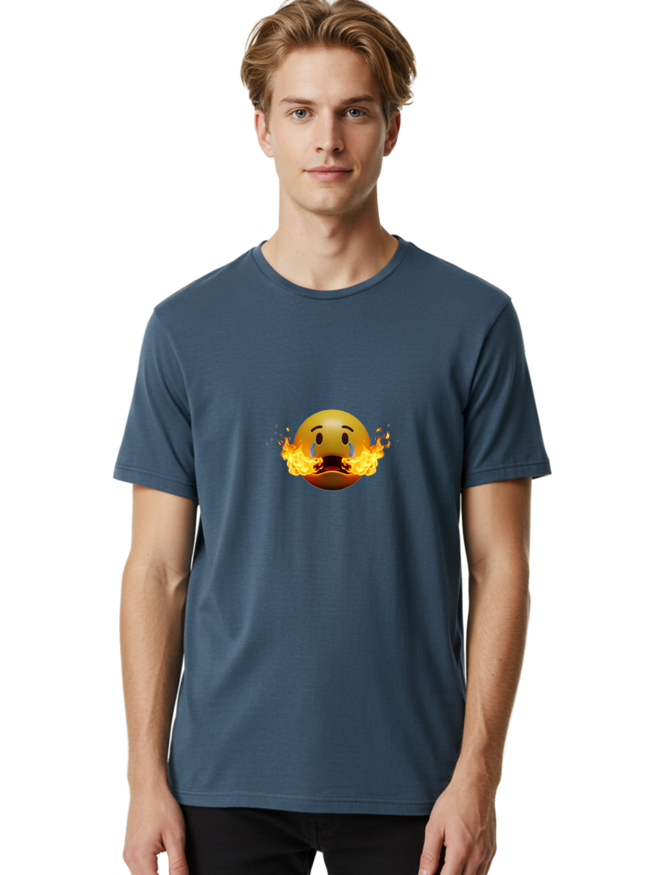 Melting-Face-Emoji-1 Men'S Graphic Tee, 100% Cotton, Comfortable Casual Summer Wear, Machine Washable, Vintage Camera, Old Camera, Antique Camera, Black Camera, Classic Photography, Photography Equipment, Nostalgic Device, Film Camera, Bak864