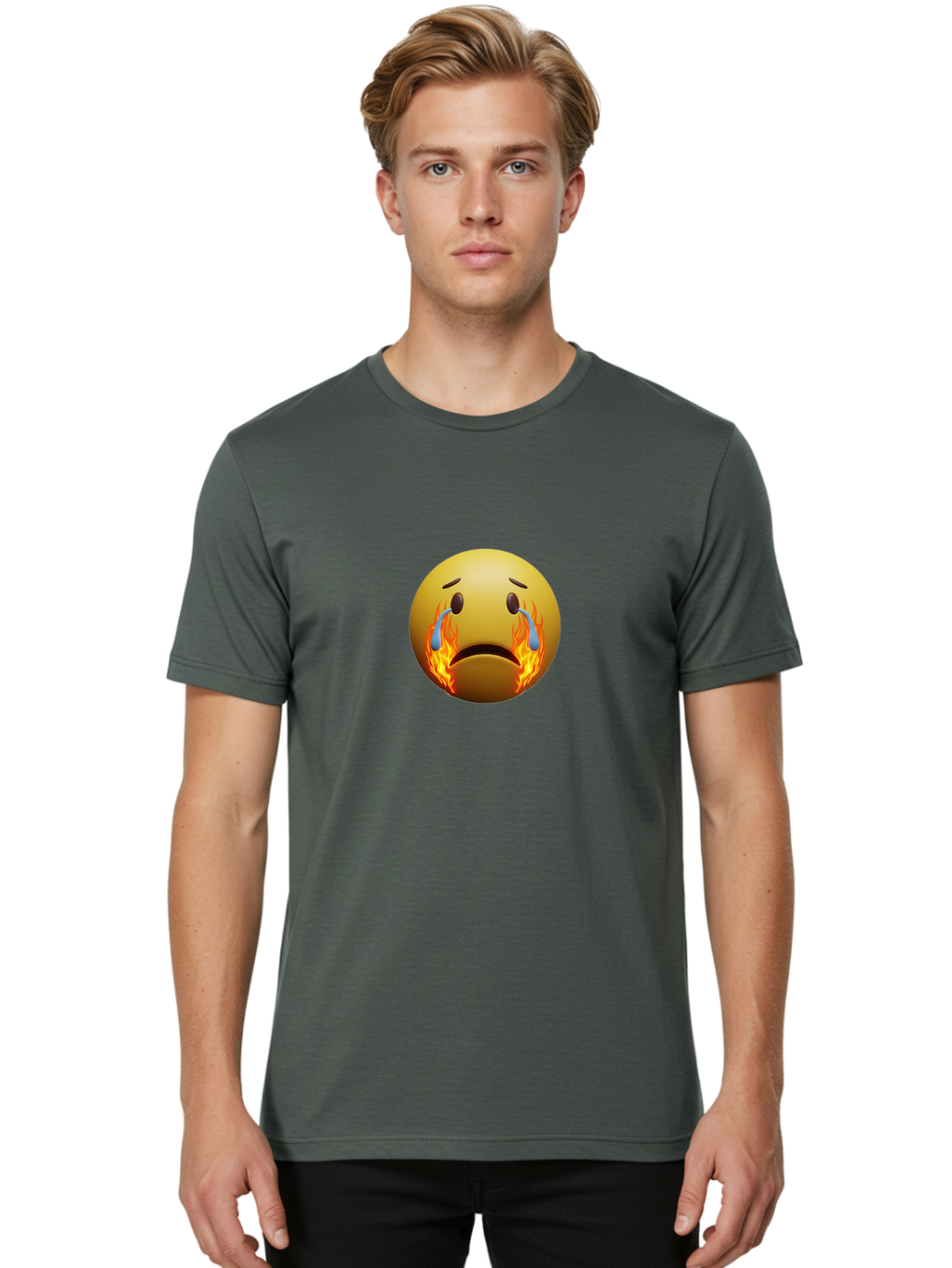 Melting-Face-Emoji-2 Men'S Graphic Tee, 100% Cotton, Comfortable Casual Summer Wear, Machine Washable, Vintage Camera, Old Camera, Antique Camera, Black Camera, Classic Photography, Photography Equipment, Nostalgic Device, Film Camera, Bak865