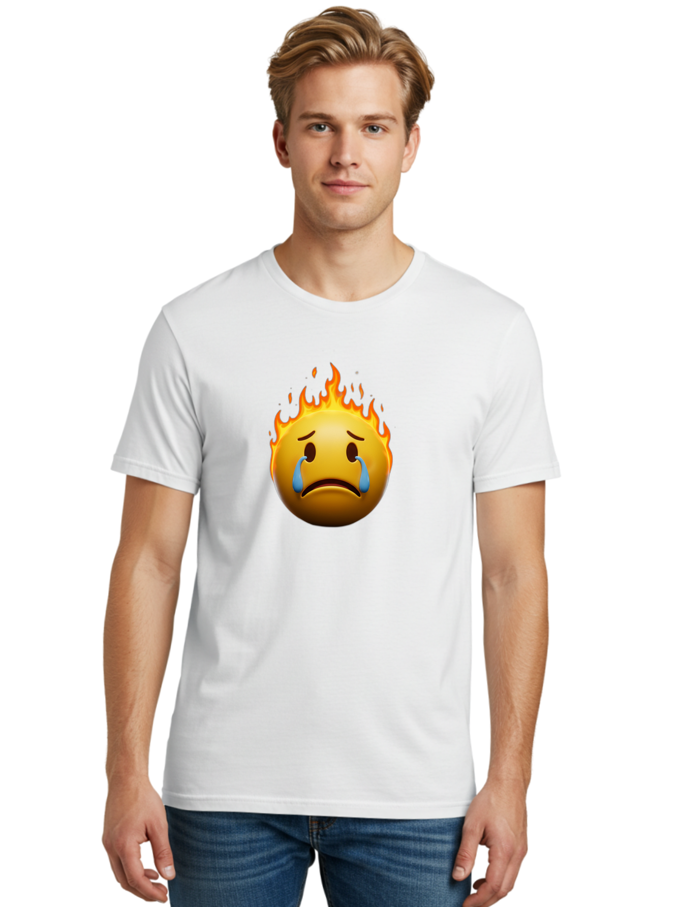 Melting-Face-Emoji Men'S Graphic Tee, 100% Cotton, Comfortable Casual Summer Wear, Machine Washable, Vintage Camera, Old Camera, Antique Camera, Black Camera, Classic Photography, Photography Equipment, Nostalgic Device, Film Camera, Bak868