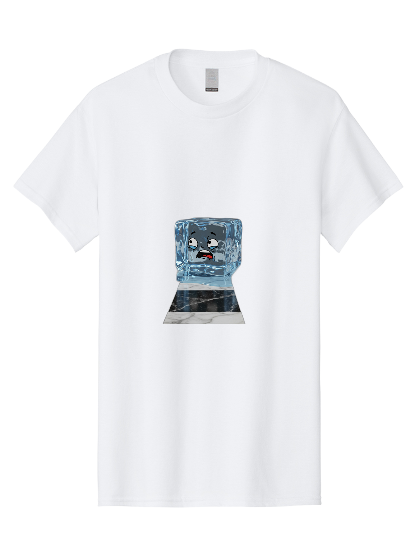 Melting-Ice-Cube-2 Men'S Graphic Tee, 100% Cotton, Comfortable Casual Summer Wear, Machine Washable, Vintage Camera, Old Camera, Antique Camera, Black Camera, Classic Photography, Photography Equipment, Nostalgic Device, Film Camera, Bak872