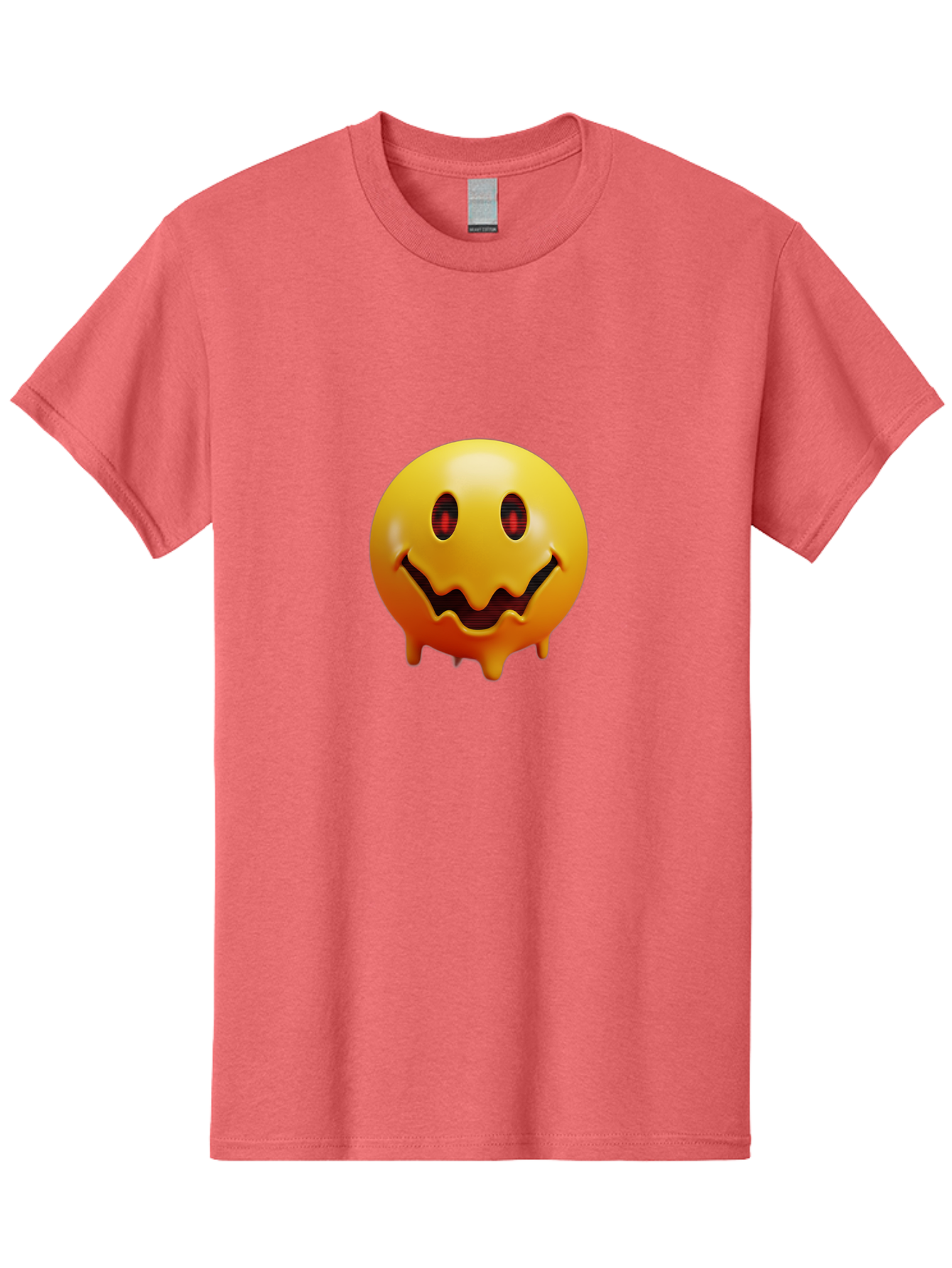 Melting-Smiley-Face Men'S Graphic Tee, 100% Cotton, Comfortable Casual Summer Wear, Machine Washable, Vintage Camera, Old Camera, Antique Camera, Black Camera, Classic Photography, Photography Equipment, Nostalgic Device, Film Camera, Bak874