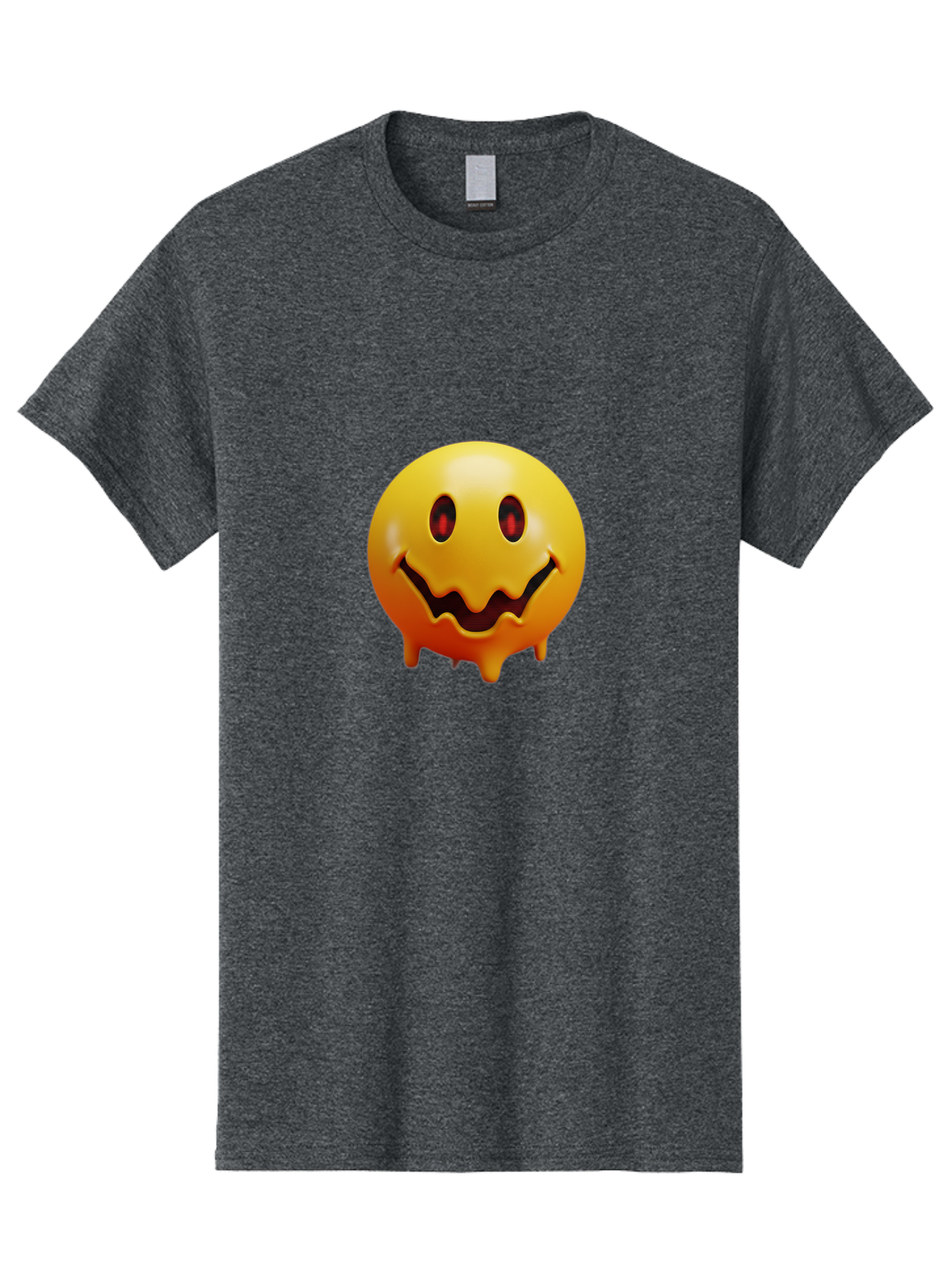 Melting-Smiley-Face Men'S Graphic Tee, 100% Cotton, Comfortable Casual Summer Wear, Machine Washable, Vintage Camera, Old Camera, Antique Camera, Black Camera, Classic Photography, Photography Equipment, Nostalgic Device, Film Camera, Bak874