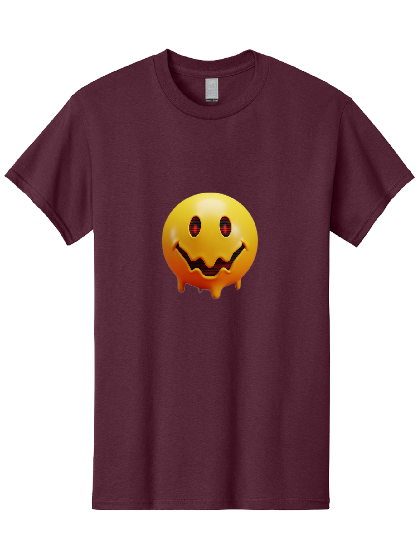 Melting-Smiley-Face Men'S Graphic Tee, 100% Cotton, Comfortable Casual Summer Wear, Machine Washable, Vintage Camera, Old Camera, Antique Camera, Black Camera, Classic Photography, Photography Equipment, Nostalgic Device, Film Camera, Bak874