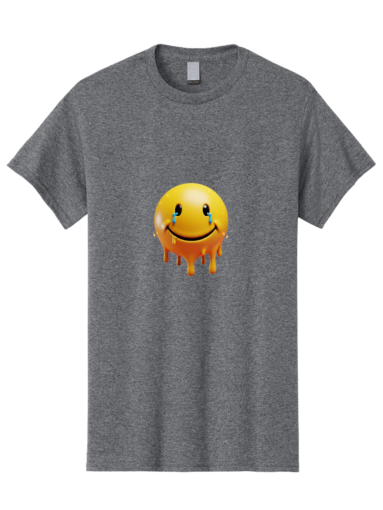 Melting-Smiley Men'S Graphic Tee, 100% Cotton, Comfortable Casual Summer Wear, Machine Washable, Vintage Camera, Old Camera, Antique Camera, Black Camera, Classic Photography, Photography Equipment, Nostalgic Device, Film Camera, Camera Art Bak875