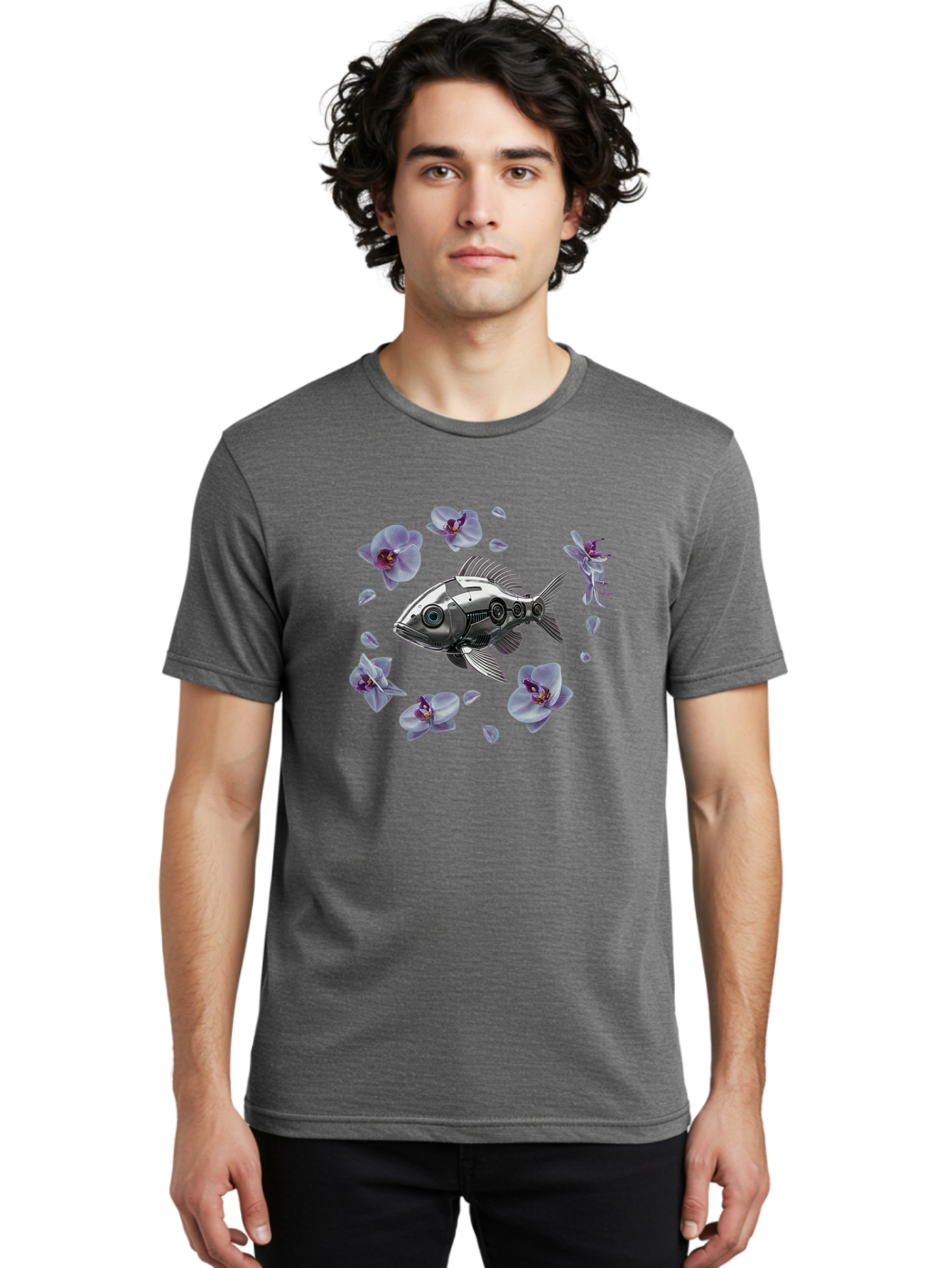 Metal-Fish-Orchid Men'S Graphic Tee, 100% Cotton, Comfortable Casual Summer Wear, Machine Washable, Vintage Camera, Old Camera, Antique Camera, Black Camera, Classic Photography, Photography Equipment, Nostalgic Device, Film Camera, Camera Art Bak877