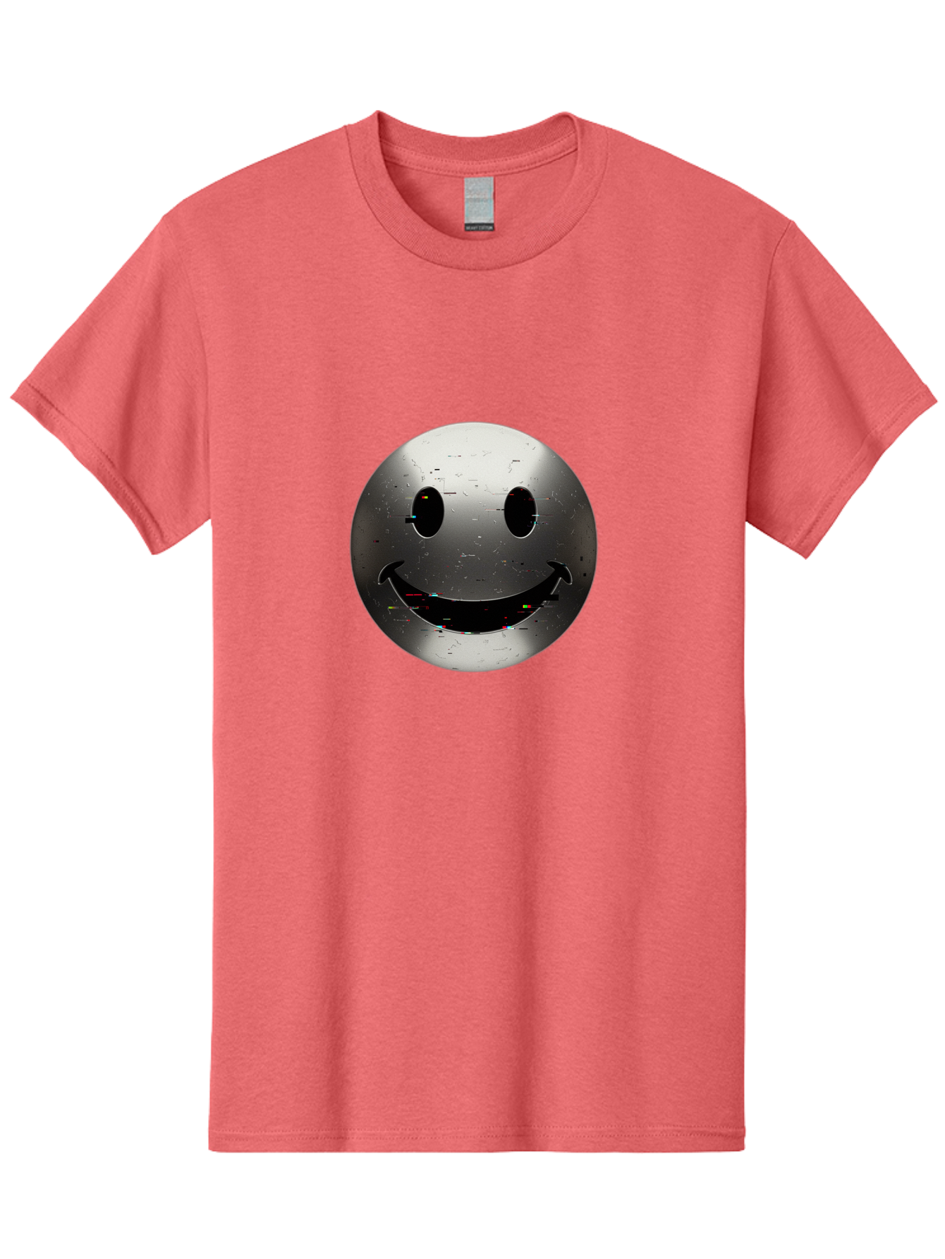 Metal-Smiley-Face Men'S Graphic Tee, 100% Cotton, Comfortable Casual Summer Wear, Machine Washable, Vintage Camera, Old Camera, Antique Camera, Black Camera, Classic Photography, Photography Equipment, Nostalgic Device, Film Camera, Camera Art Bak878