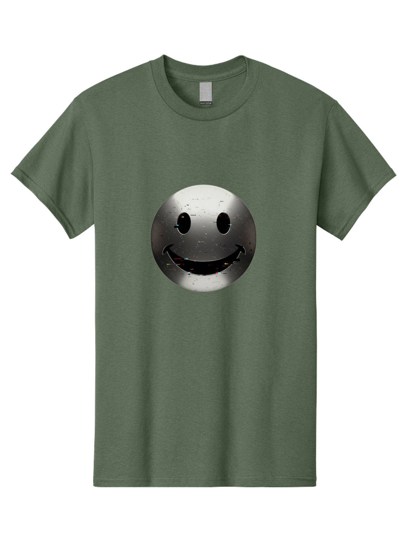 Metal-Smiley-Face Men'S Graphic Tee, 100% Cotton, Comfortable Casual Summer Wear, Machine Washable, Vintage Camera, Old Camera, Antique Camera, Black Camera, Classic Photography, Photography Equipment, Nostalgic Device, Film Camera, Camera Art Bak878