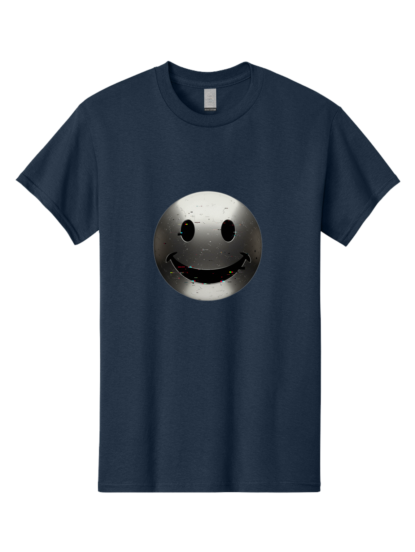 Metal-Smiley-Face Men'S Graphic Tee, 100% Cotton, Comfortable Casual Summer Wear, Machine Washable, Vintage Camera, Old Camera, Antique Camera, Black Camera, Classic Photography, Photography Equipment, Nostalgic Device, Film Camera, Camera Art Bak878